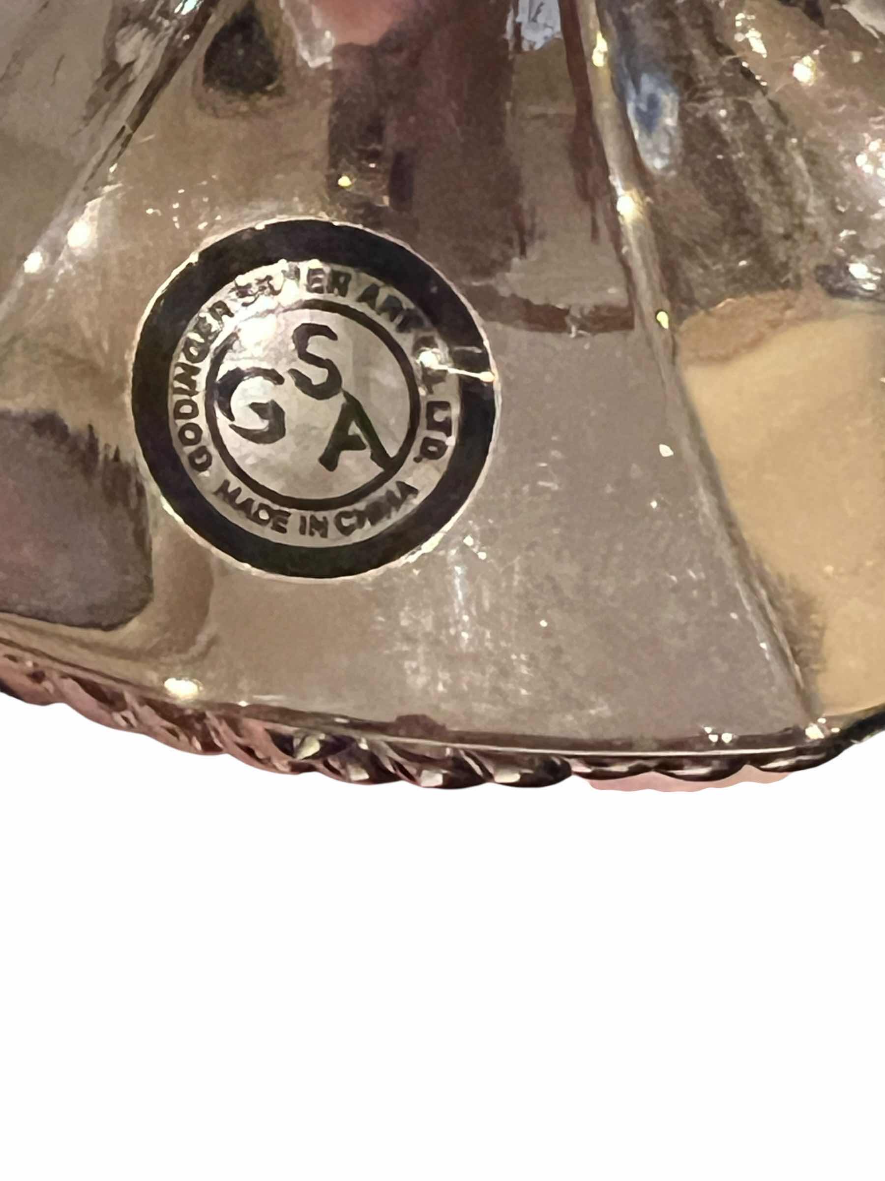 Photo 1 of 4” SILVER PLATED CAROUSEL BANK. BY GSA $120