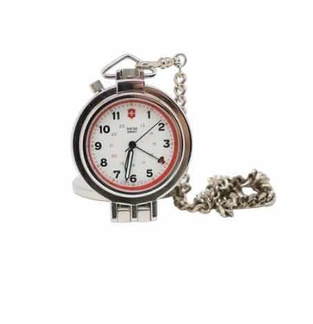 Photo 1 of BRAND NEW-VINTAGE SWISS ARMY VICTORINOX POCKET WATCH WITH CHAIN ANS LEATHER CASE. $220