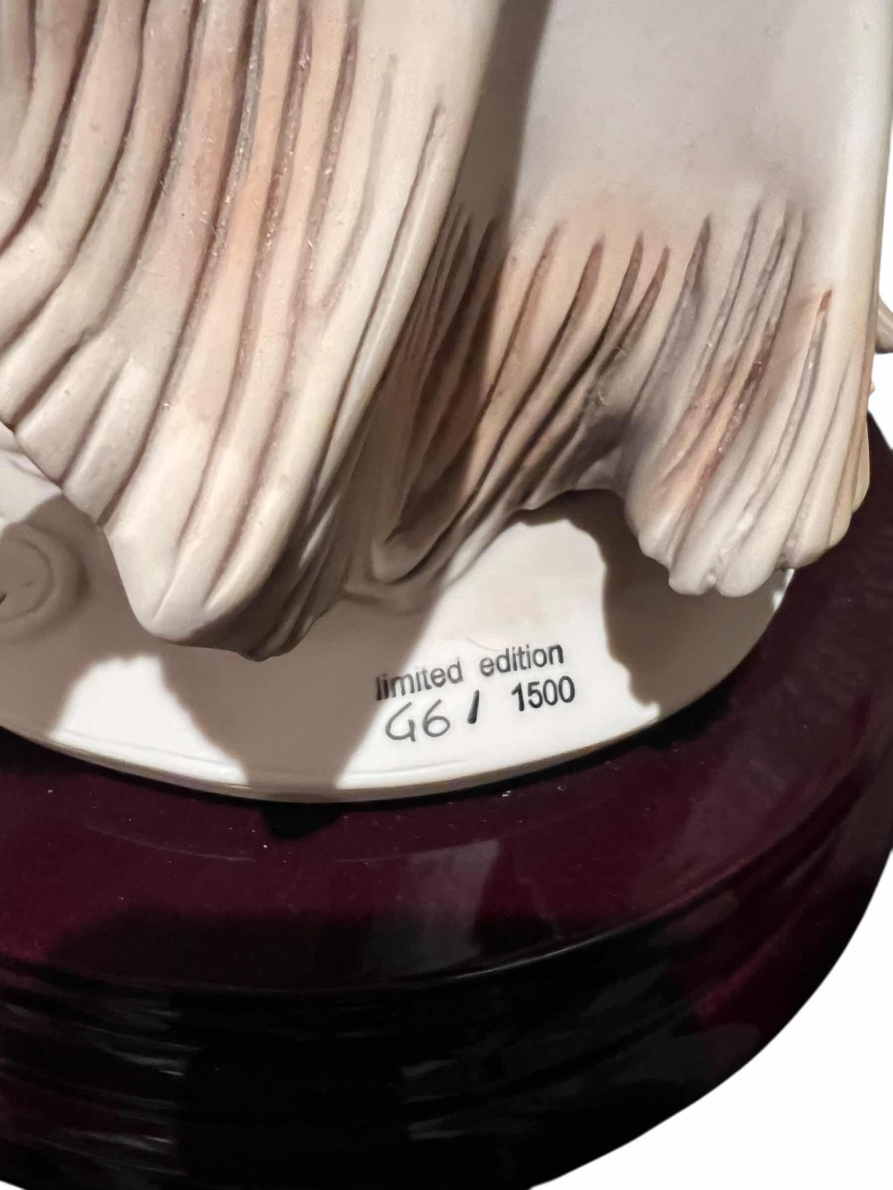 Photo 1 of 24” PORCELAIN SCULPTURE "GAZING IN THE SUN” LIMITED EDITION GIUSEPPE ARMANI SIGNED ARTWORK. FLORENCE, ITALY.