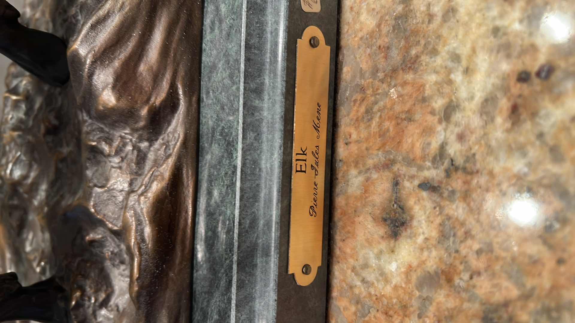 Photo 1 of BRONZE ARTWORLK-ELK STATUE SIGNED PIERRE JULES MENE. 16"X16"