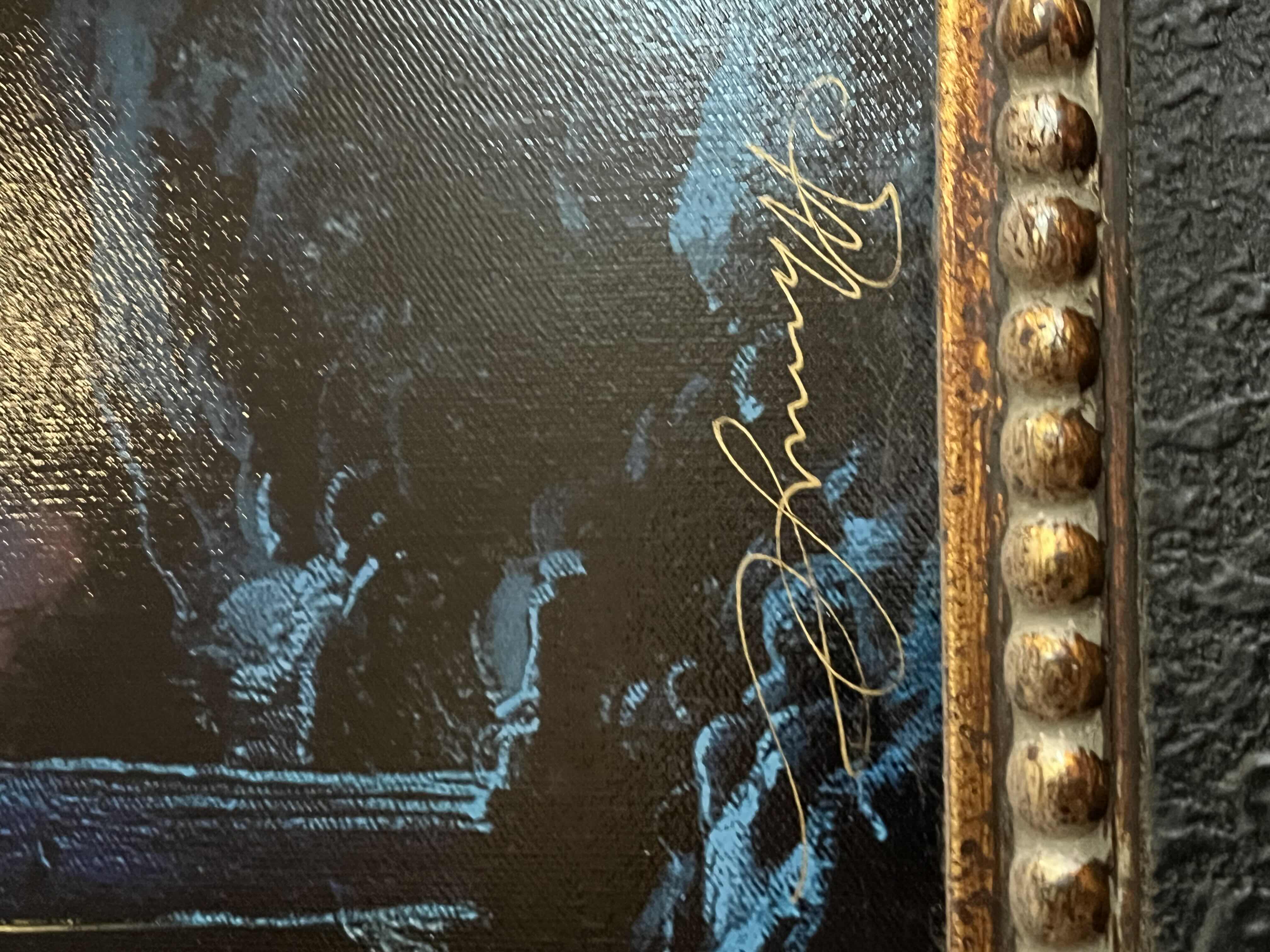 Photo 1 of ARTWORK-LARGE SIGNED, ARTIST PRINT OF “GUARDIANS OF TWILIGHT” BY DALE TERBUSH. FRAMED GLICEE ON CANVAS. LIMITED EDITION WITH CERTIFICATE OF AUTHENTICITY. 55” X 48”H.