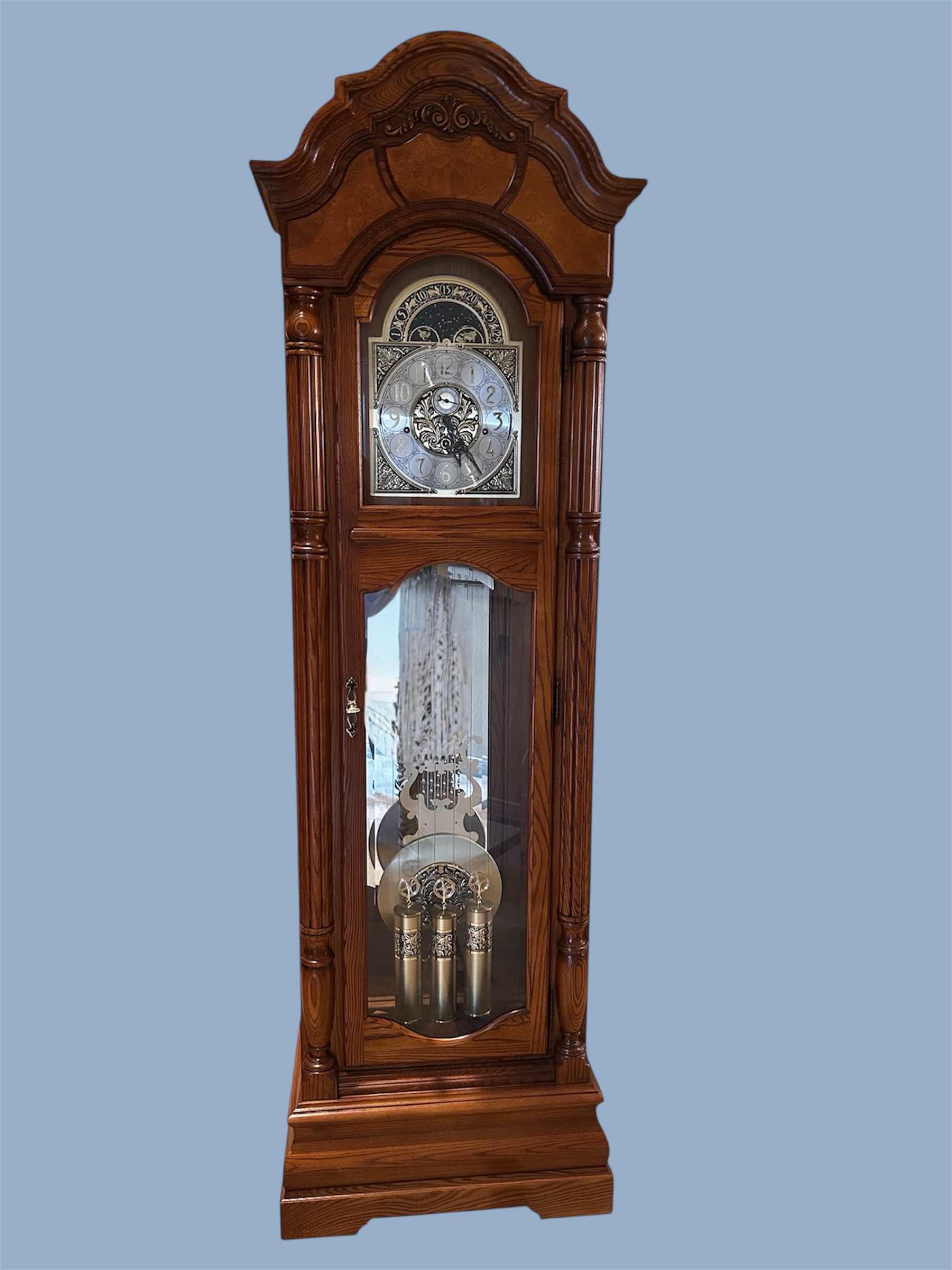 Photo 1 of WINDSOR CHERRY HOWARD MILLER GRANDFATHER CLOCK H 85" RETAIL $3000