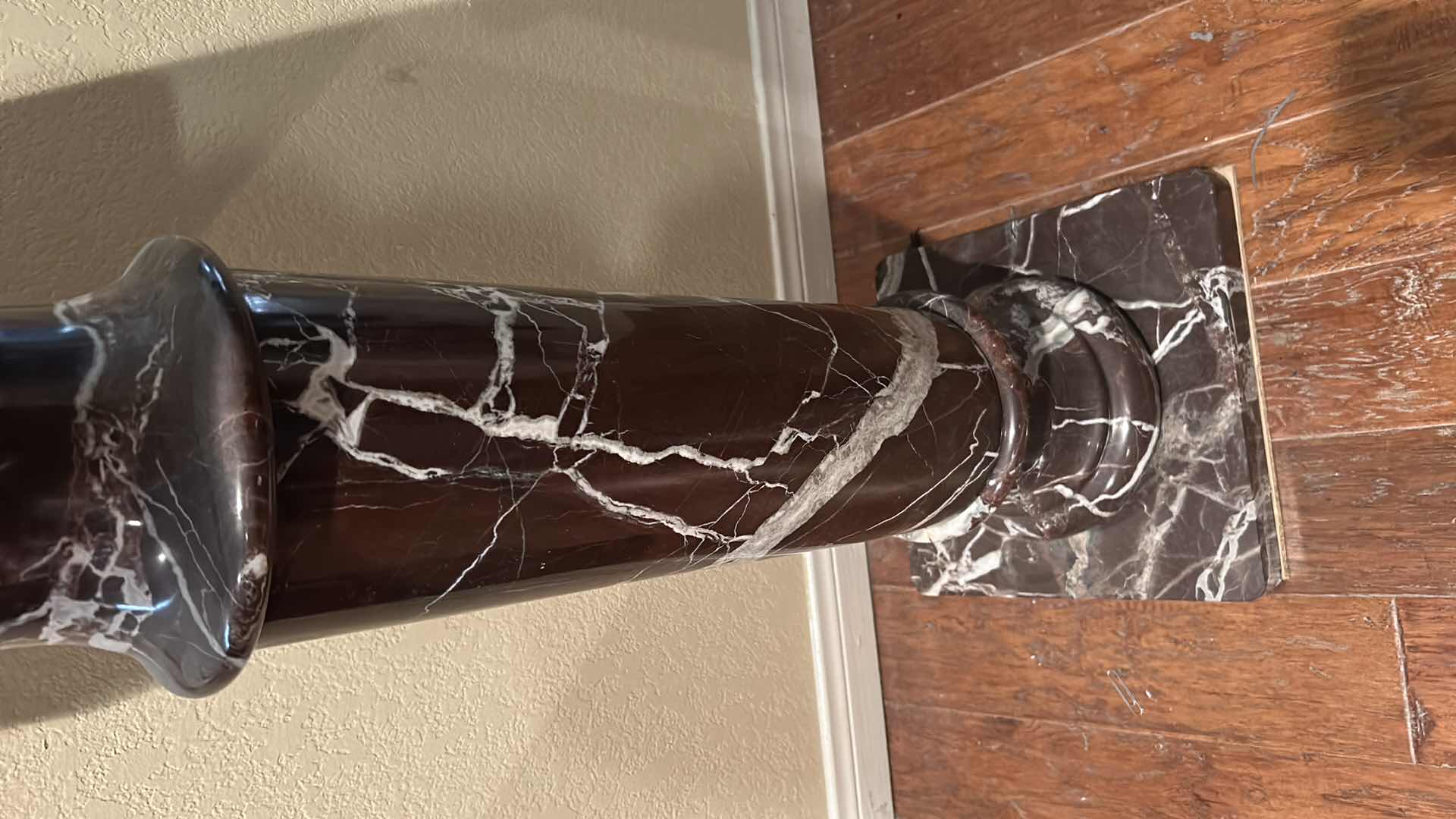 Photo 1 of 3 PC BROWN MARBLE STAND H 40"