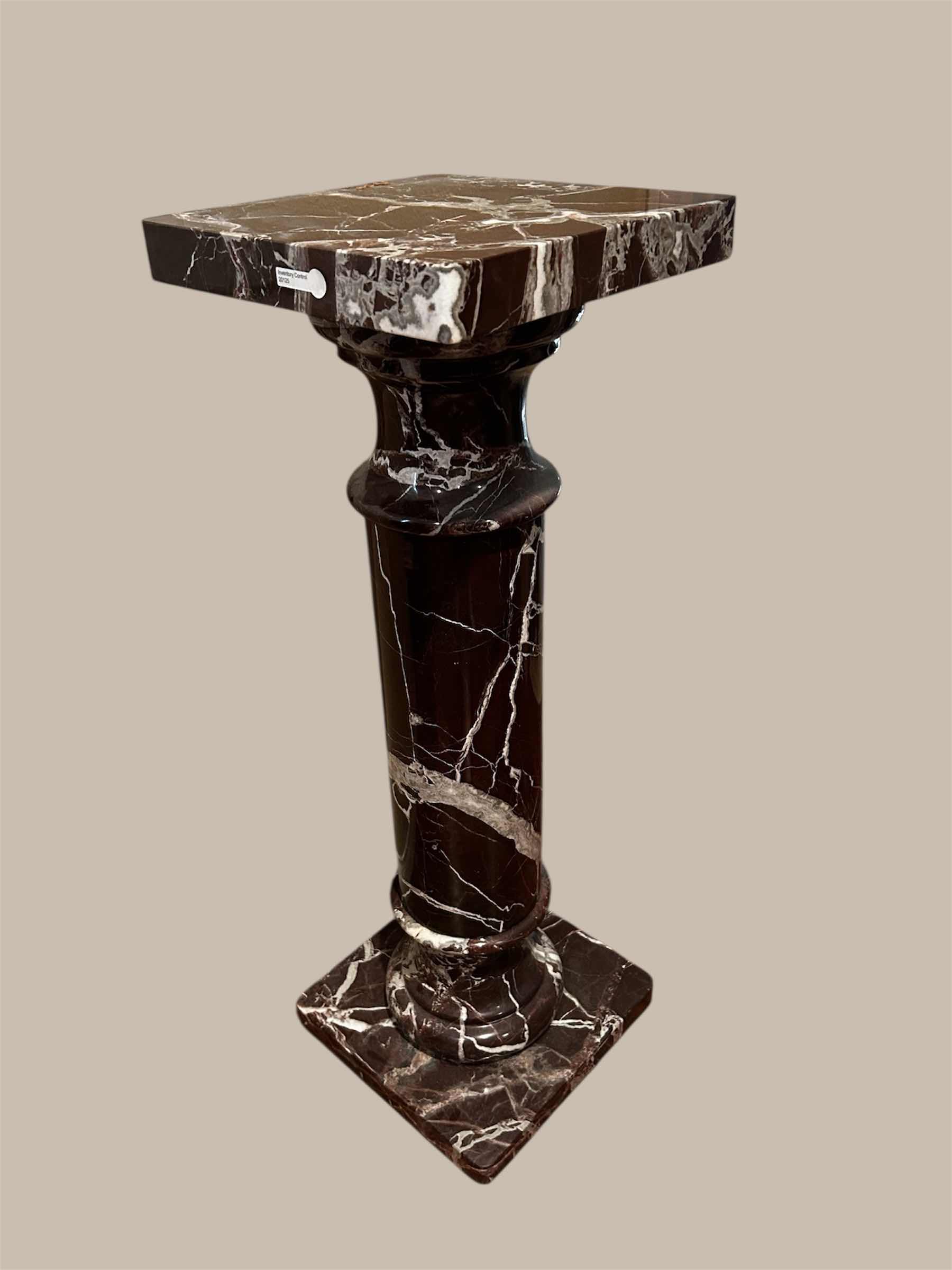 Photo 1 of 3 PC BROWN MARBLE STAND H 40"