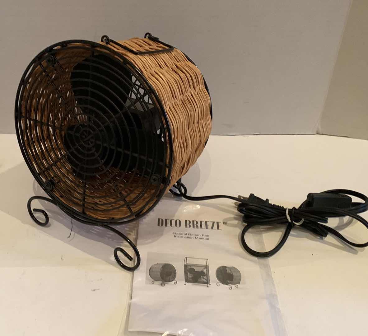 Photo 1 of DECO BREEZE RATTAN TABLE FAN