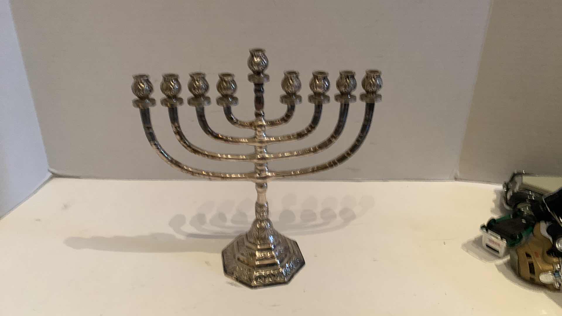 Photo 1 of SOLID BRASS MENORAH 9” X 9.5”