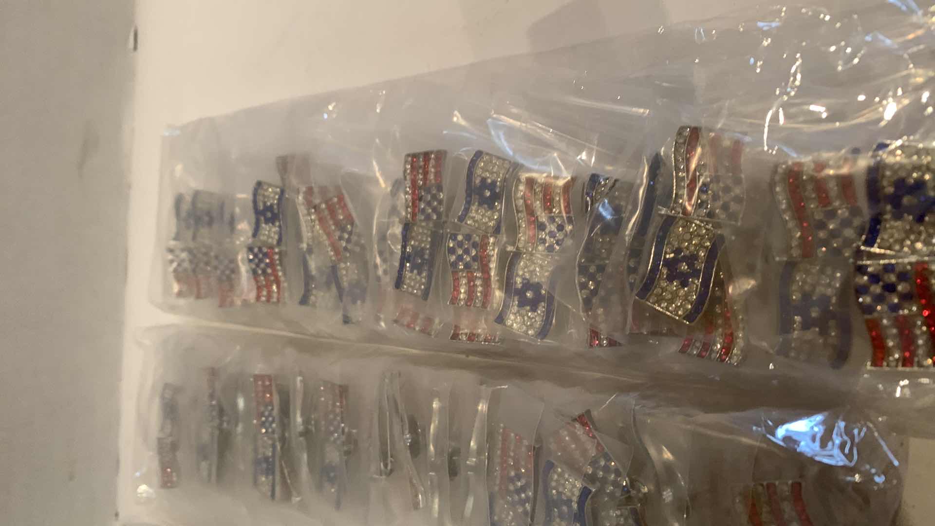 Photo 1 of 5 BAGS OF UNITED STATES AND ISRAEL FLAG PINS