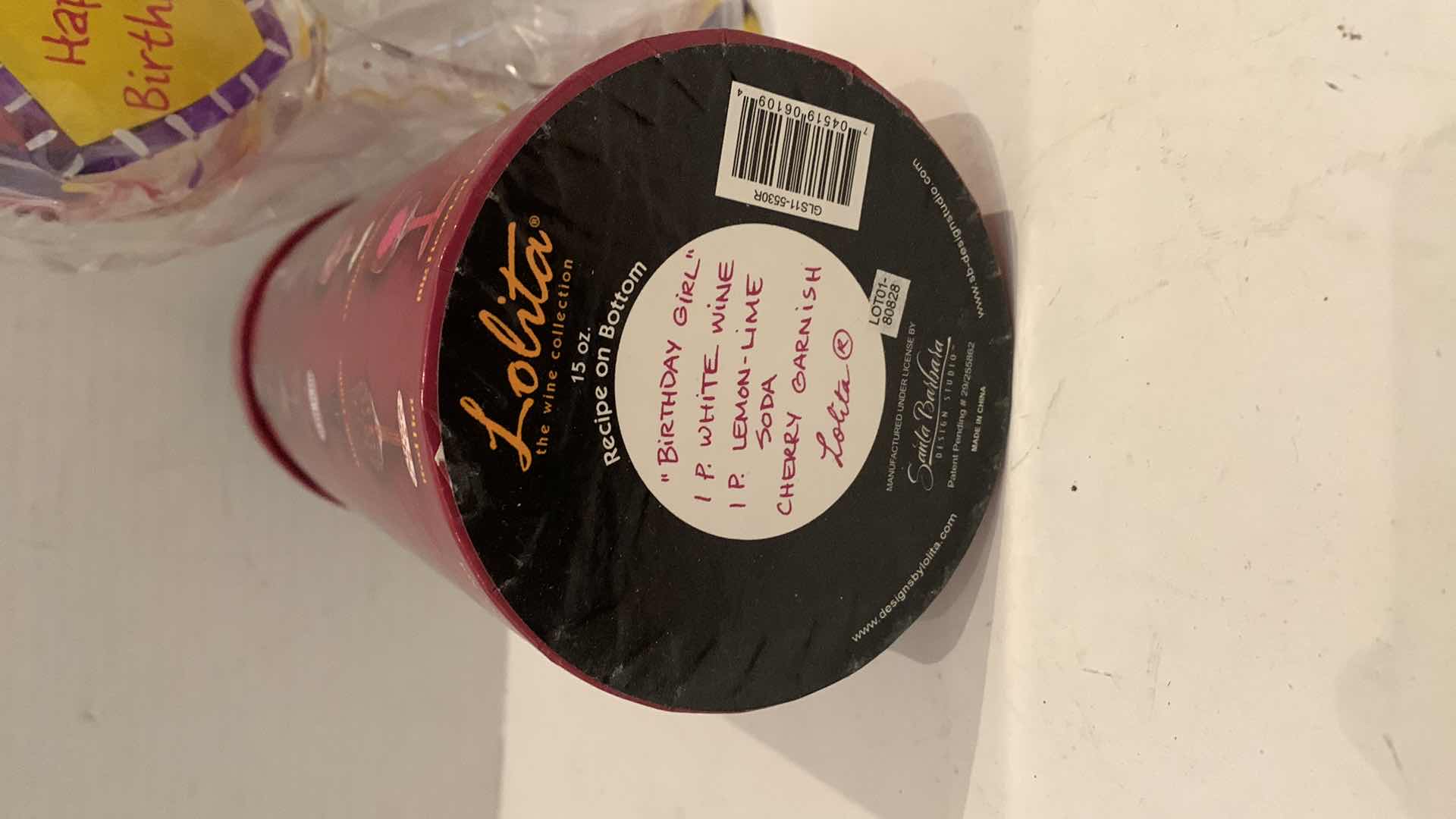 Photo 1 of LOLITA HAPPY BIRTHDAY WINE GLASS