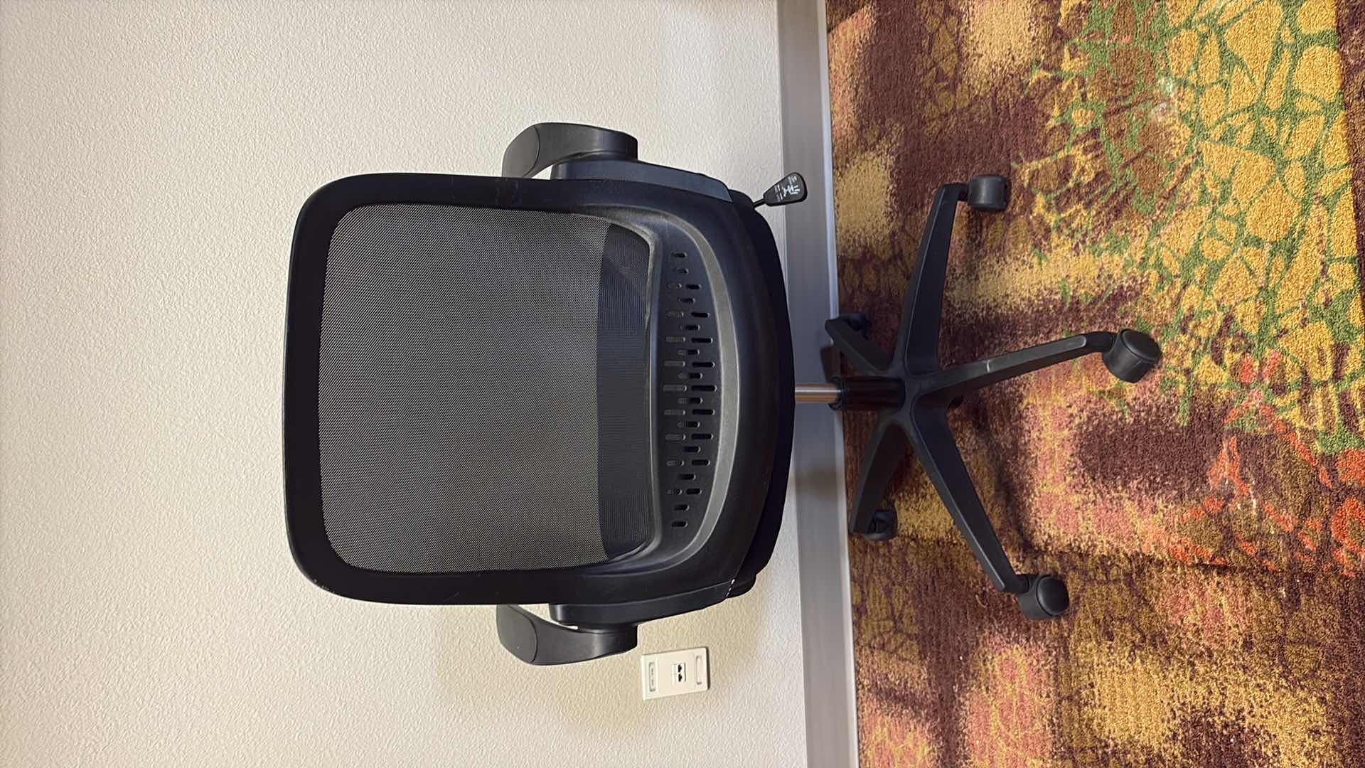 Photo 1 of BLACK HBADA S-SHAPED ERGONOMIC ROLLING DESK ARM CHAIR 