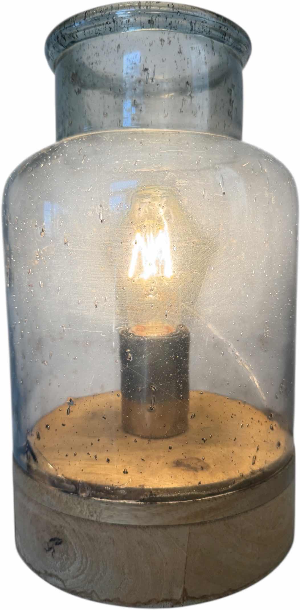 Photo 1 of 2 GLASS JAR ACCENT LIGHTS, OCTAGON COPPER CANDLE HOLDER