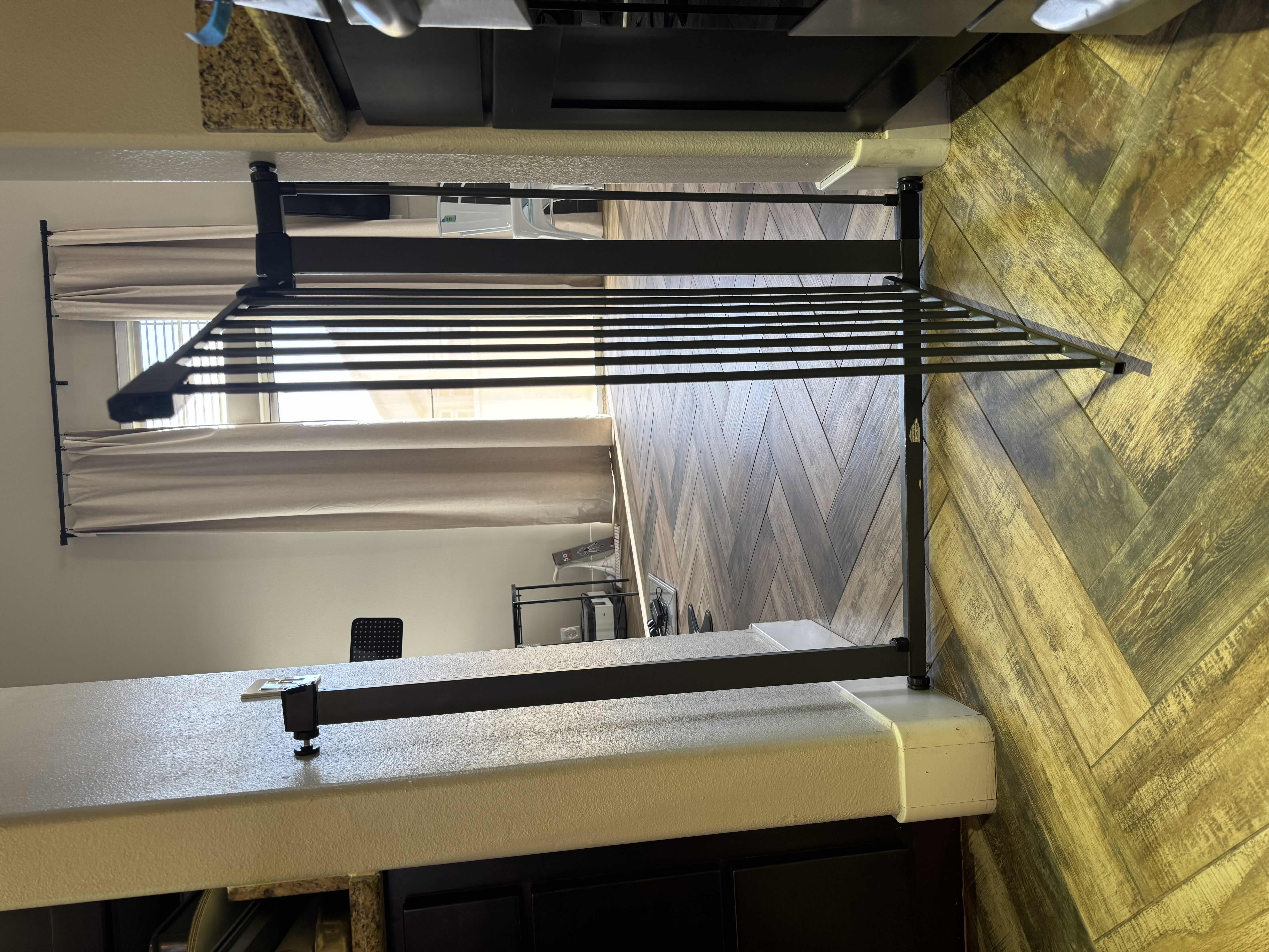 Photo 1 of TALL BLACK METAL PRESSURE MOUNTED GATE W33” H40”