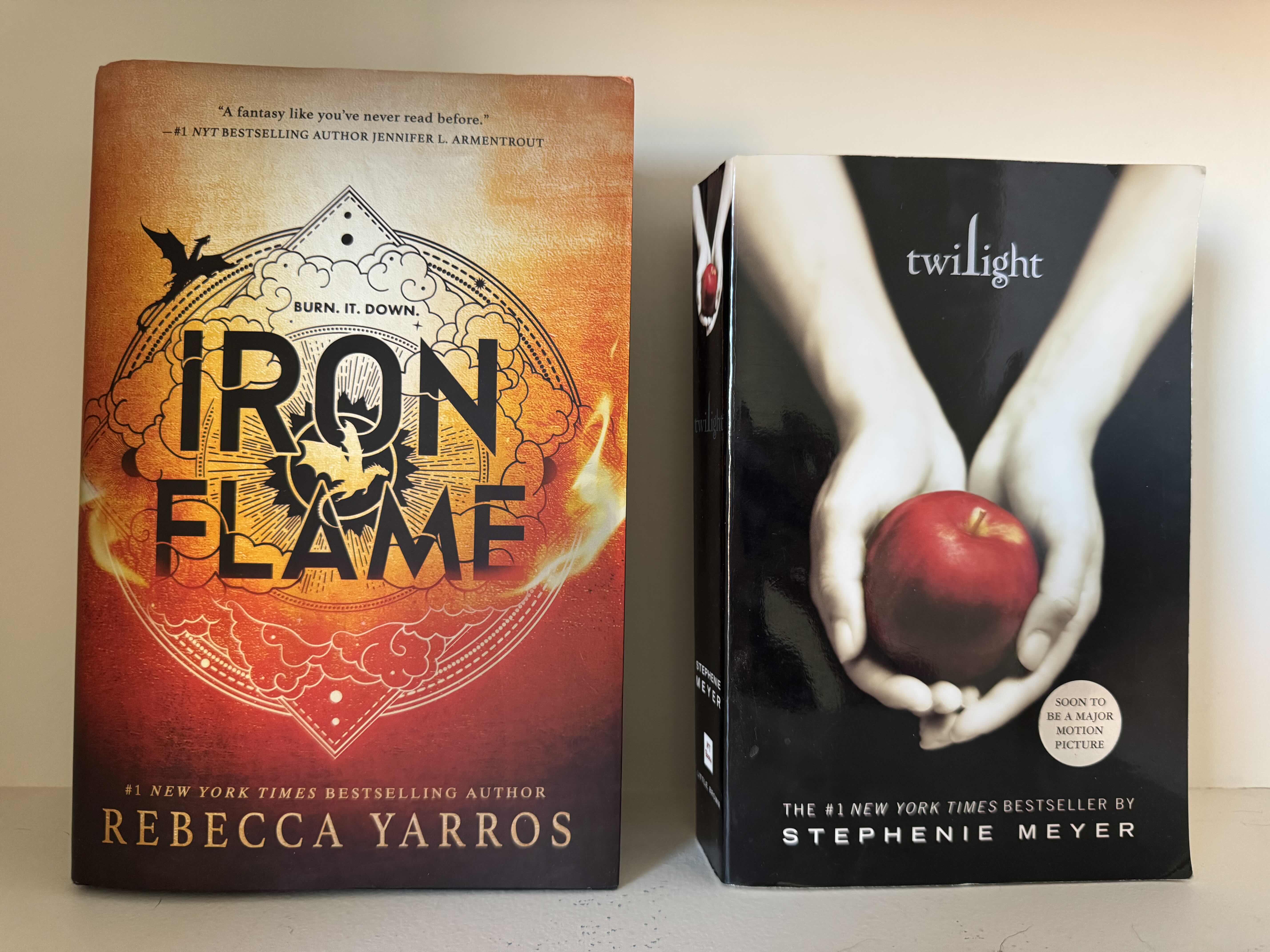 Photo 1 of "IRON FLAME" HARDBACK BOOK BY REBECCA YARROS, "TWILIGHT" HARDBACK BOOK BY STEPHENIE MEYER