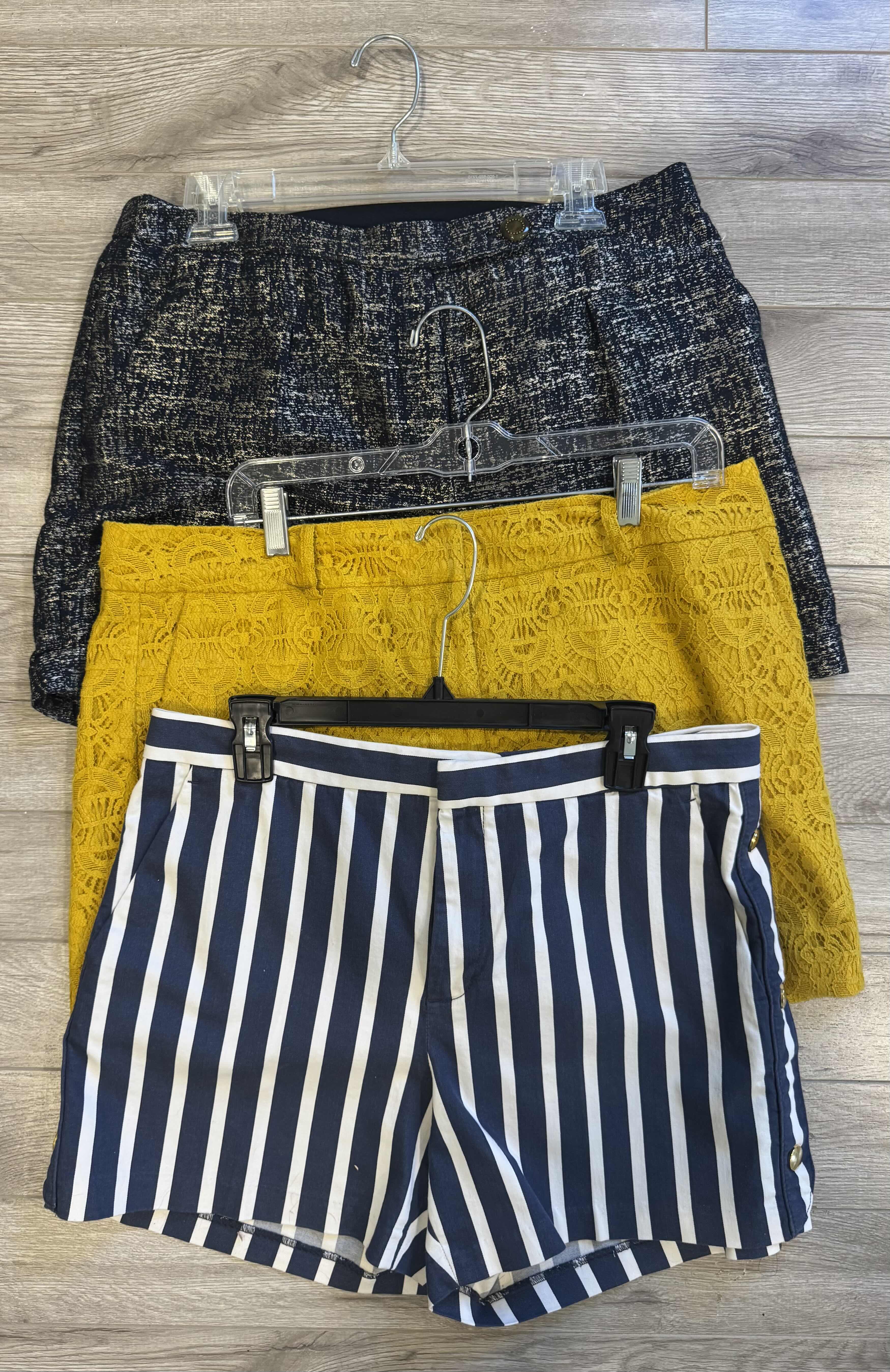 Photo 1 of 6-WOMEN'S SHORTS, 2-WOMEN'S SKIRTS (SIZE 12 & L)