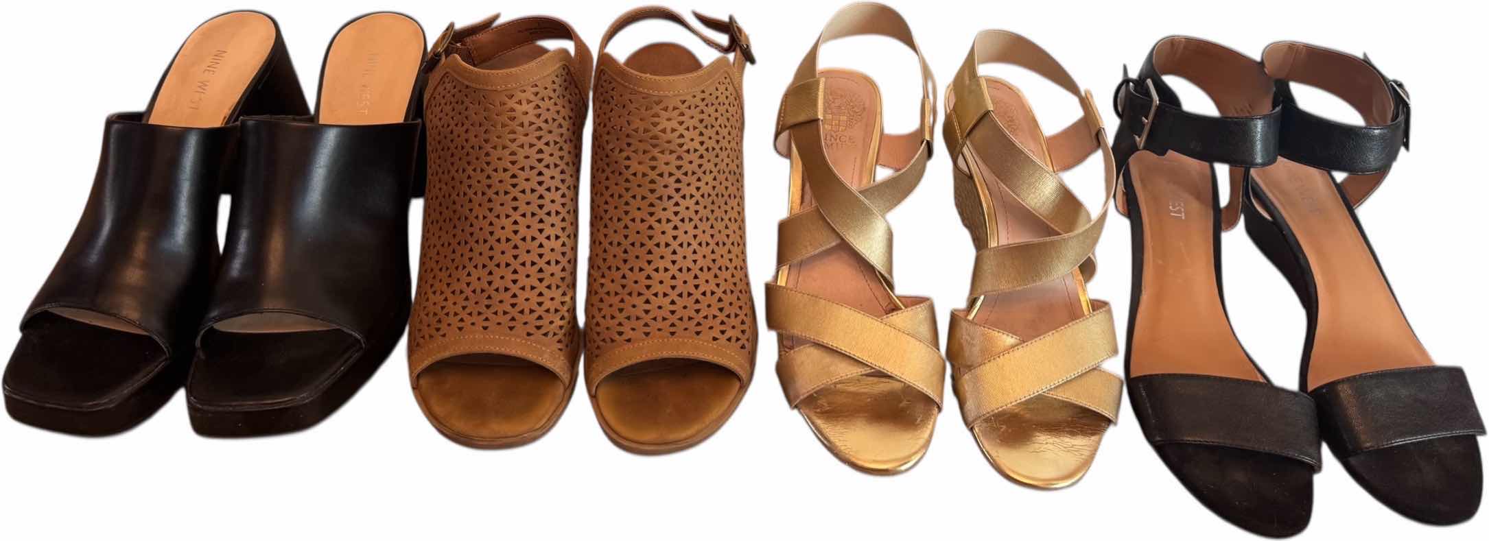 Photo 1 of 4 PAIRS-WOMEN'S OPEN TOED SHOES (SIZE 9)