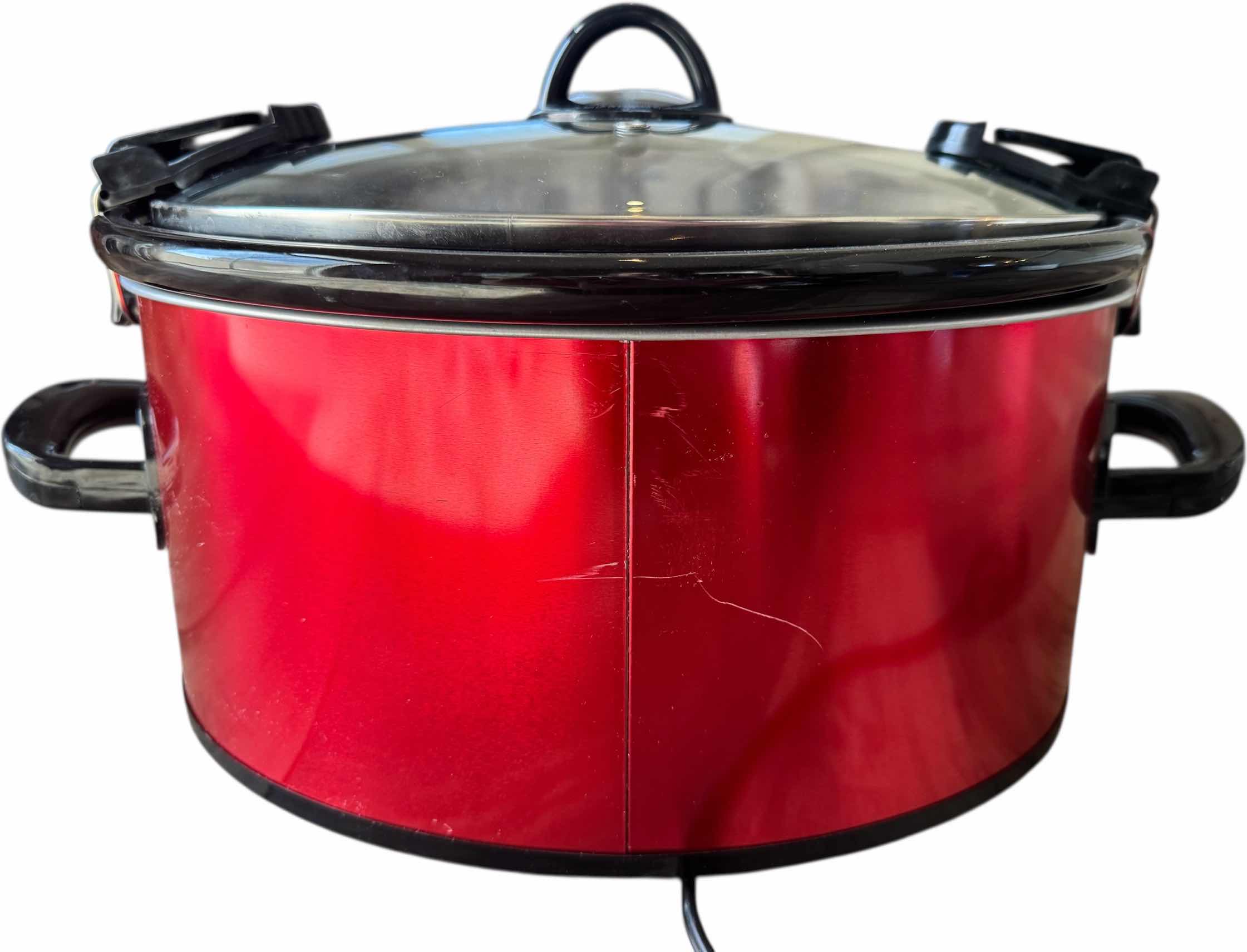 Photo 1 of CROCK-POT 6 QRT PROGRAMMABLE COOK & CARRY SLOW COOKER RED/BLACK
