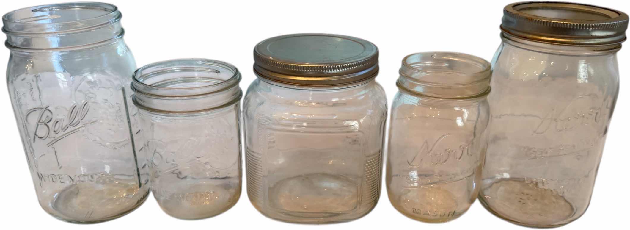 Photo 1 of 17-MASON JARS & MISC GLASSES