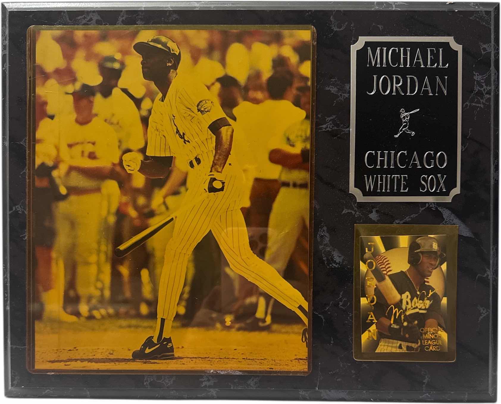 Photo 1 of MICHAEL JORDAN CHICAGO WHITE SOX WOOD WALL PLAQUE 15”x12”