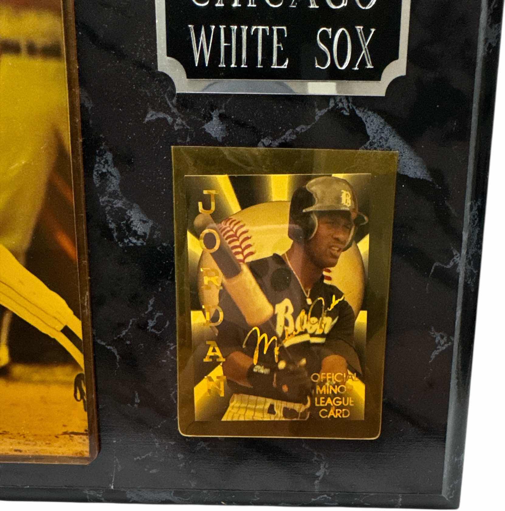 Photo 1 of MICHAEL JORDAN CHICAGO WHITE SOX WOOD WALL PLAQUE 15”x12”