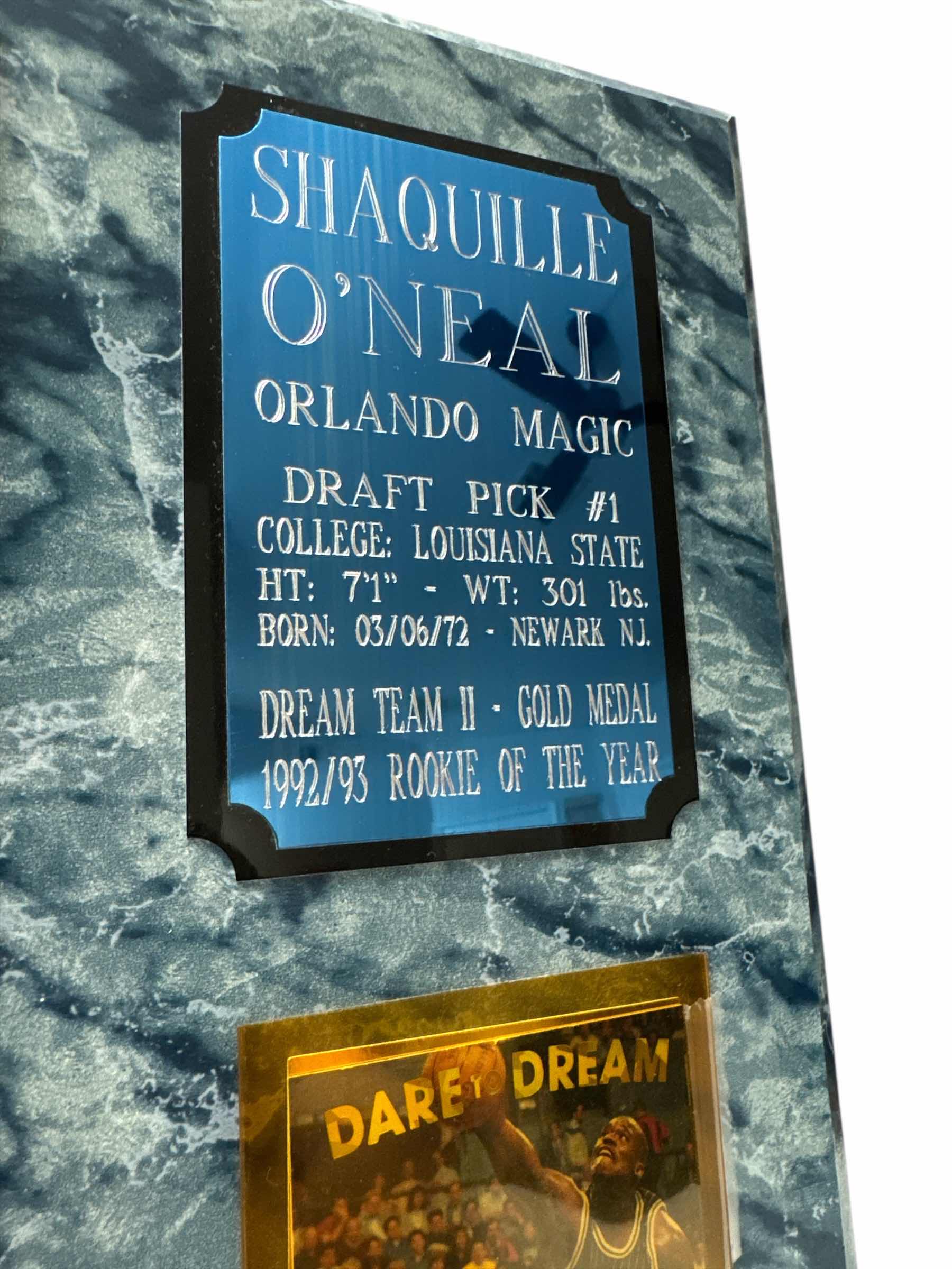 Photo 1 of SHAQUILLE O’NEAL ORLANDO MAGIC WOOD WALL PLAQUE 15” 12”