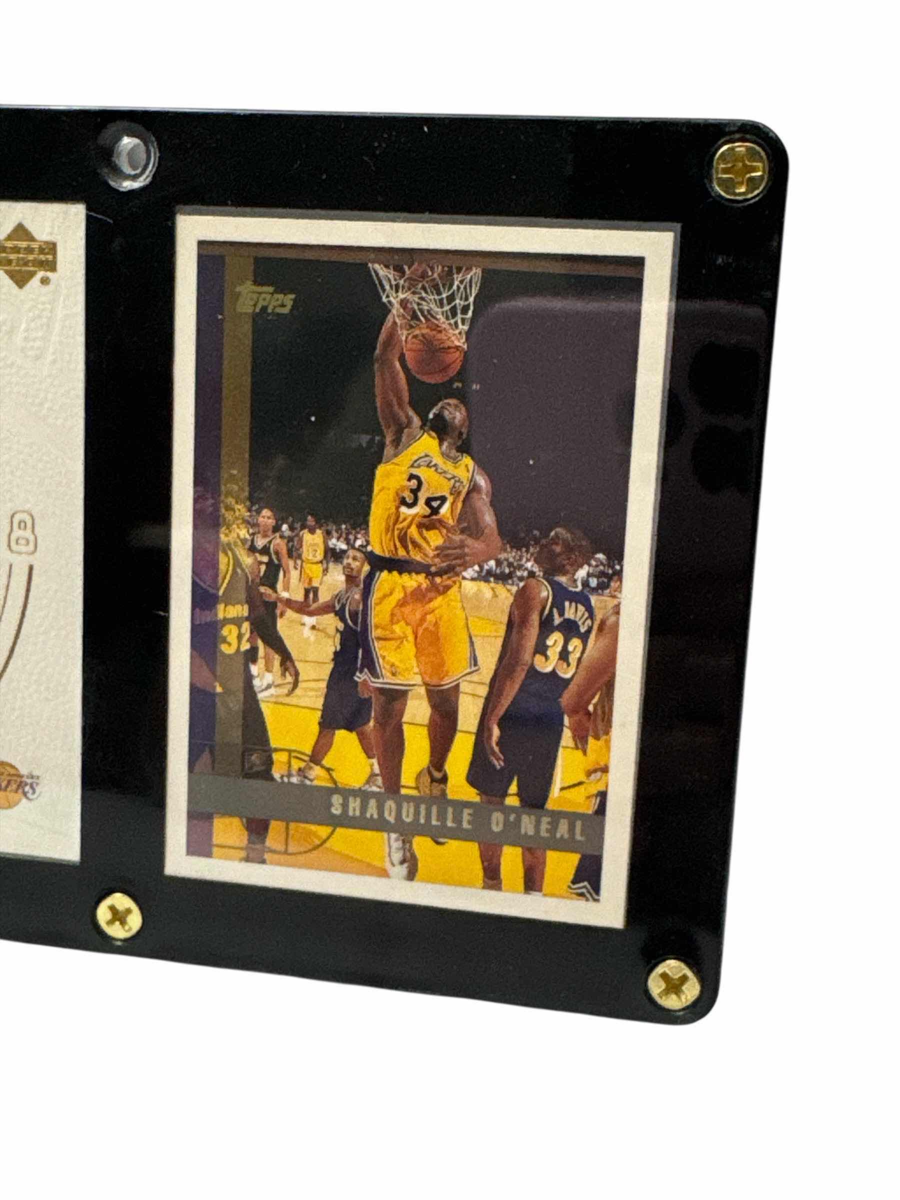 Photo 1 of KOBE BRYANT & SHAQUILLE ONEAL SPORTS CARDS IN SCREW DOWN CASE