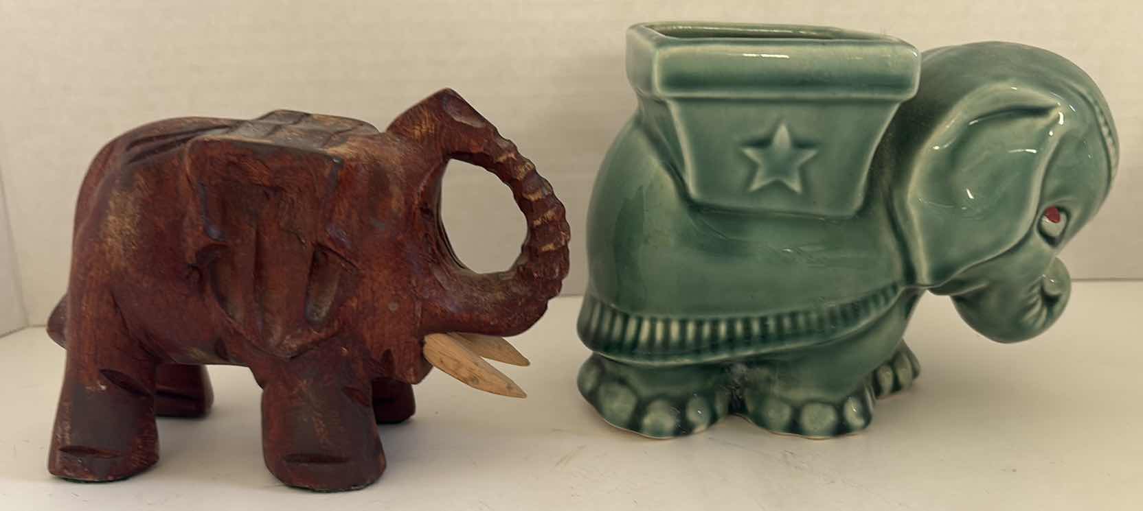 Photo 1 of (5)PCS ELEPHANT FIGURINES H4”