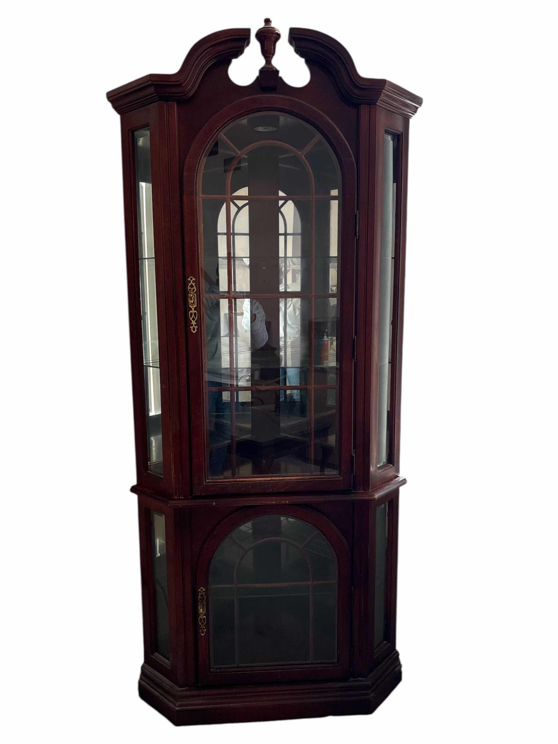 Photo 1 of CORNER CURIO CABINET 37”XH75”