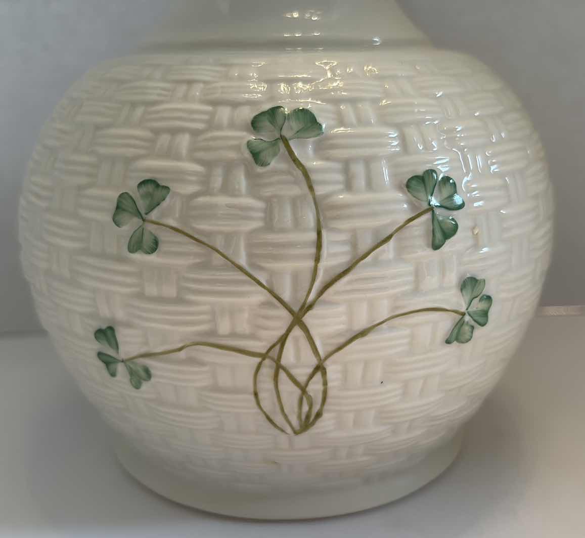 Photo 1 of BELLEEK IRISH SHAMROCK VASE H7”