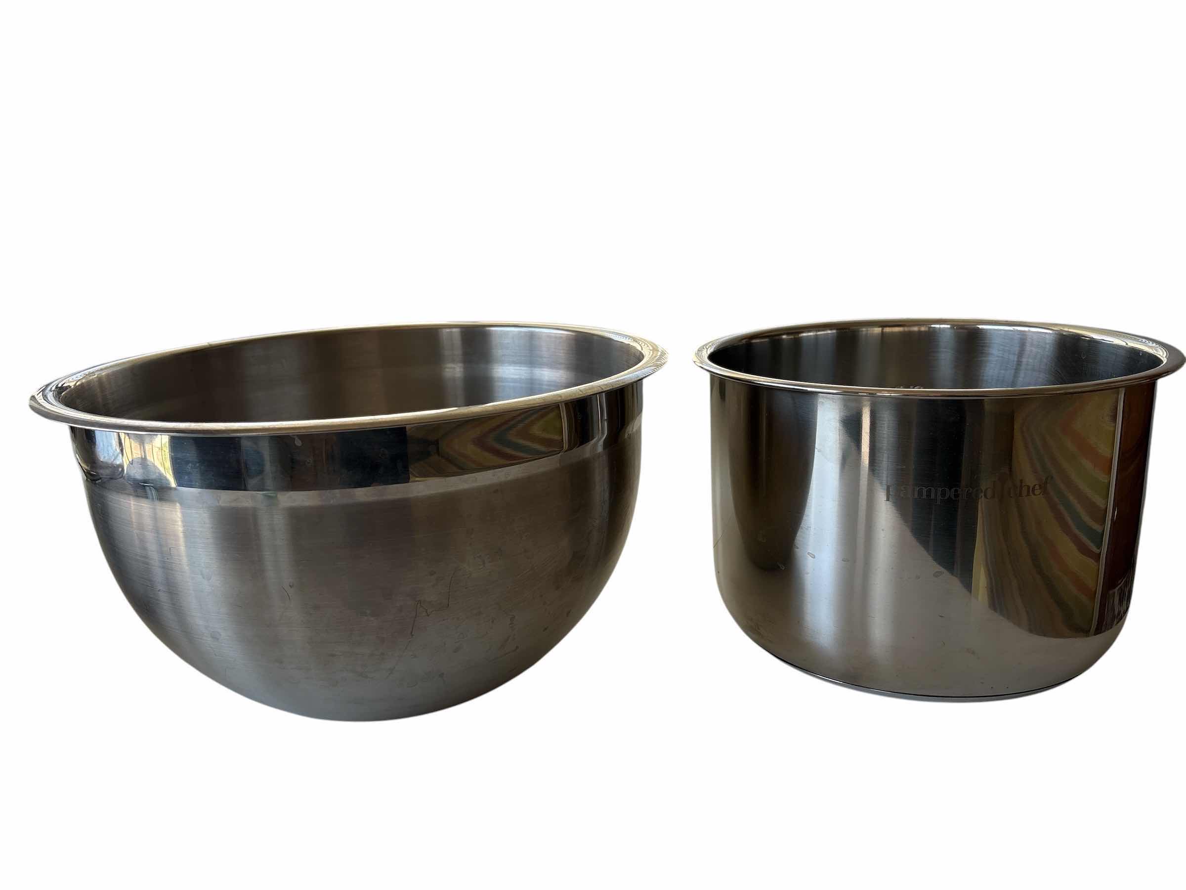 Photo 1 of (2)PCS STAINLESS STEEL MIXING BOWLS