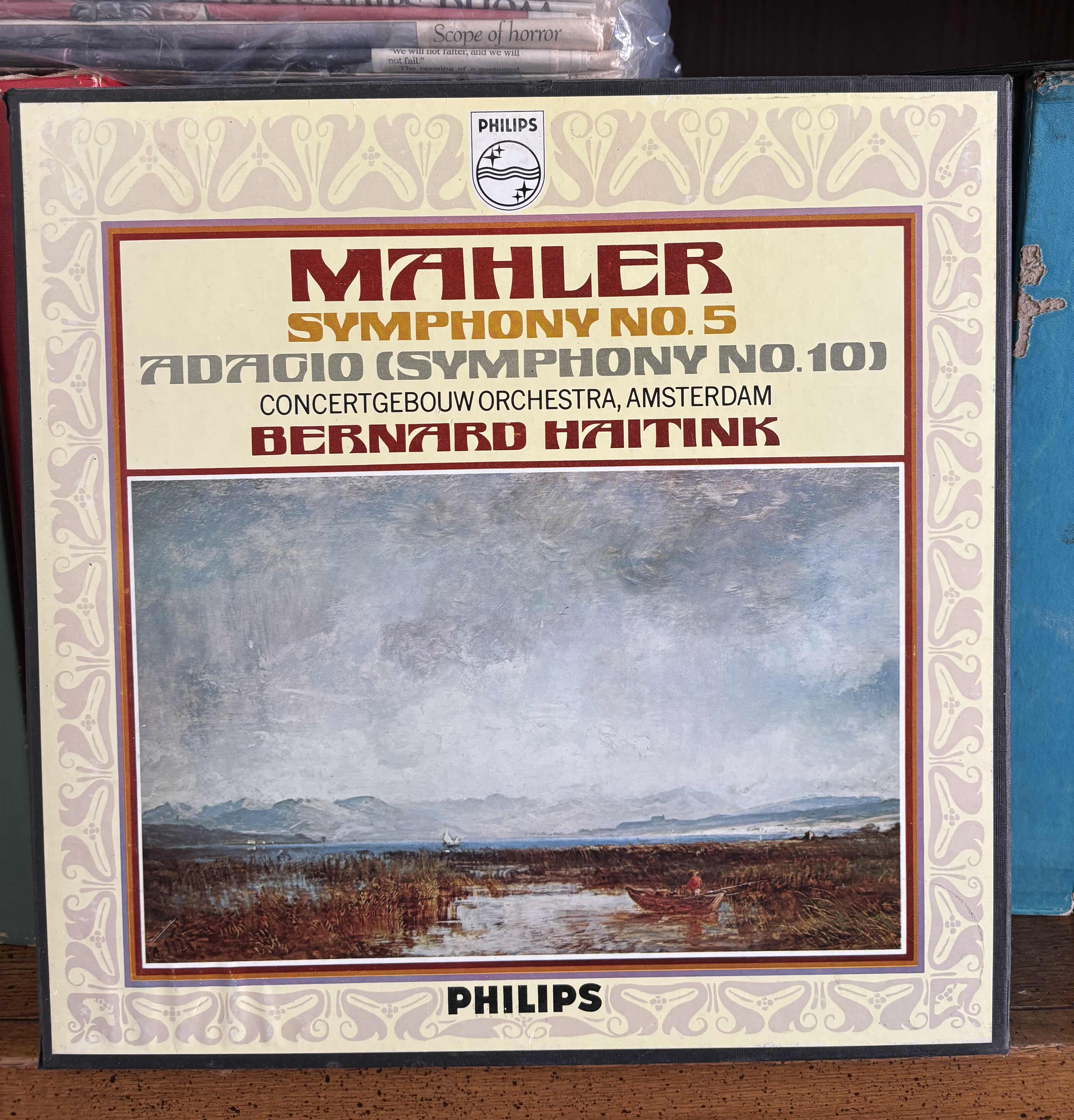 Photo 1 of CONTENTS OF SHELF: COLLECTION OF VINTAGE VINYL RECORDS - MAHLER SYMPHONY RECORDINGS