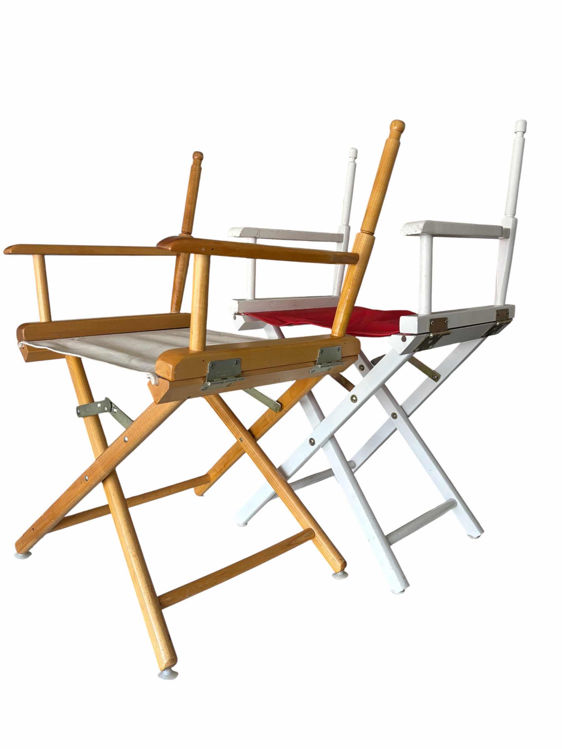 Photo 1 of DIRECTORS CHAIRS (2) MISSING BACK CANVAS