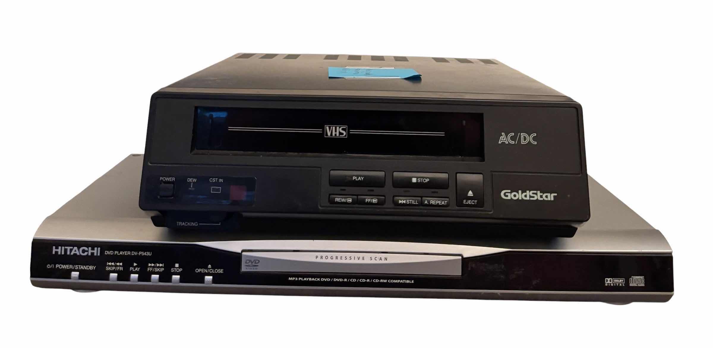 Photo 1 of GOLDSTAR VHS & HITACHI DVD PLAYER
