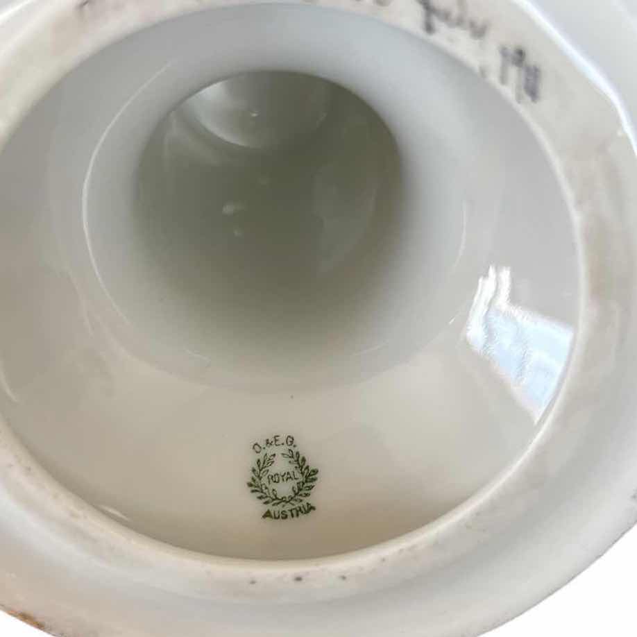 Photo 1 of ANTIQUE CANDLESTICK HOLDER ON TRAY H4.5”