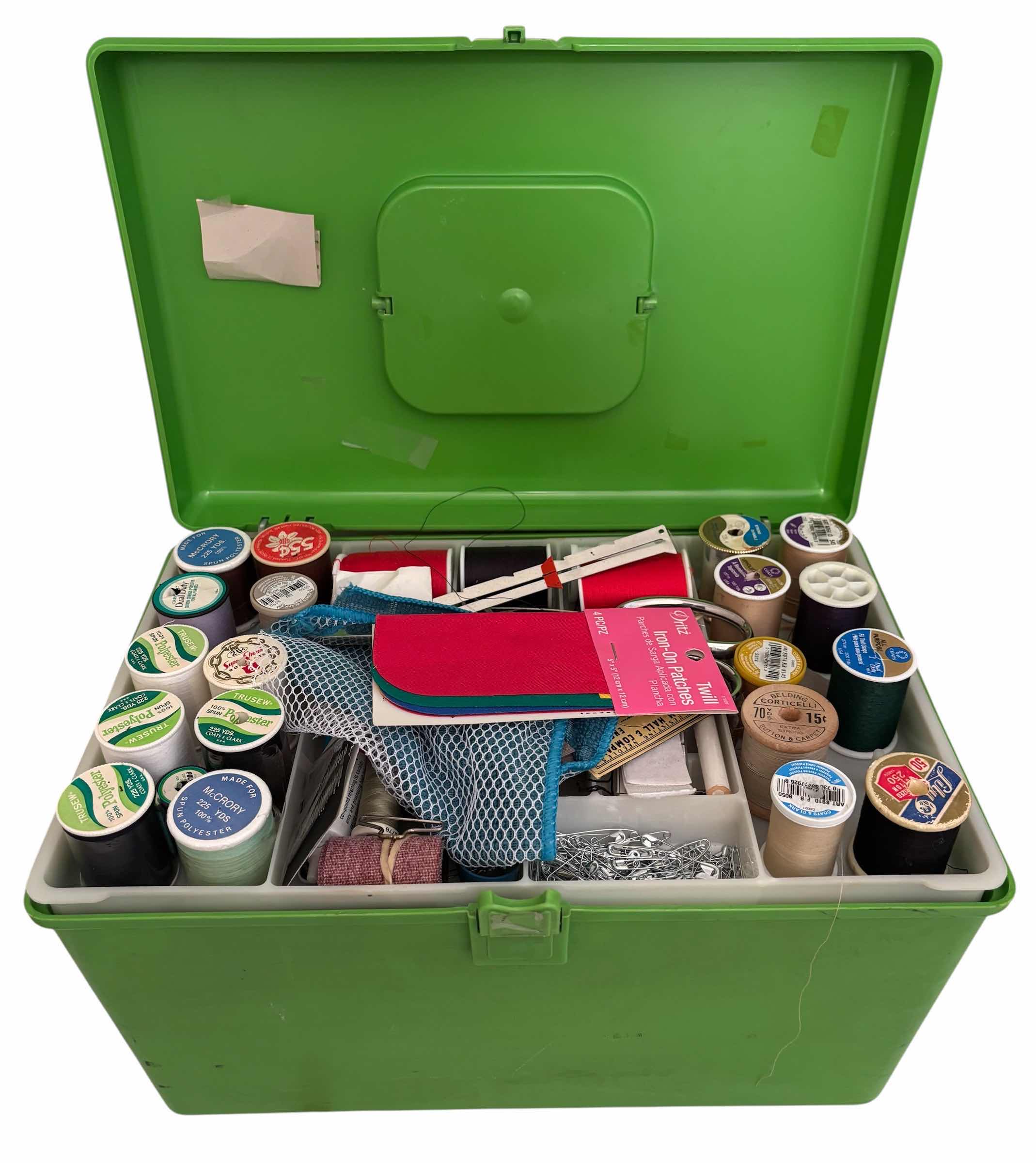 Photo 1 of VINTAGE SEWING BOX WITH SUPPLIES