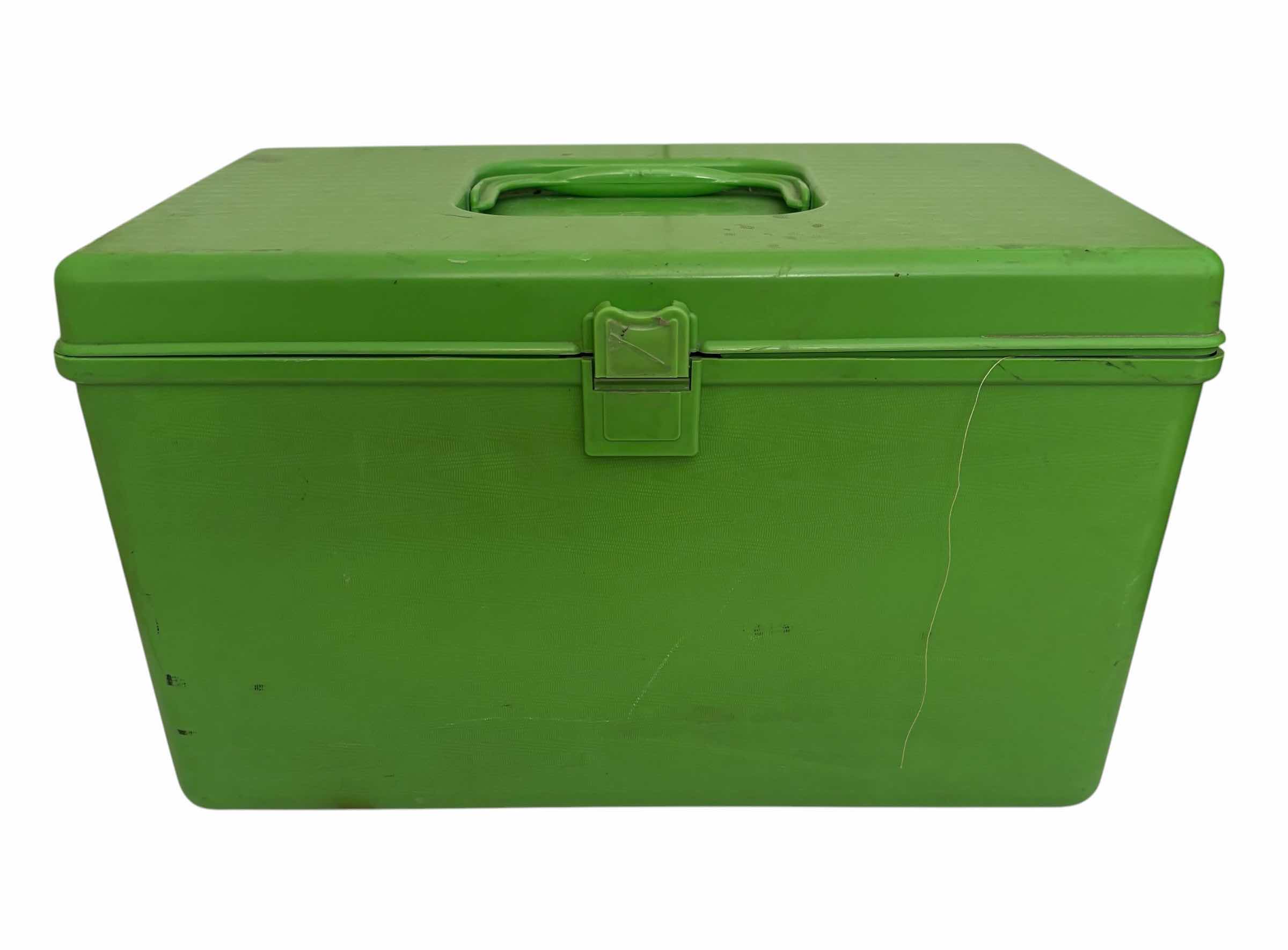 Photo 1 of VINTAGE SEWING BOX WITH SUPPLIES