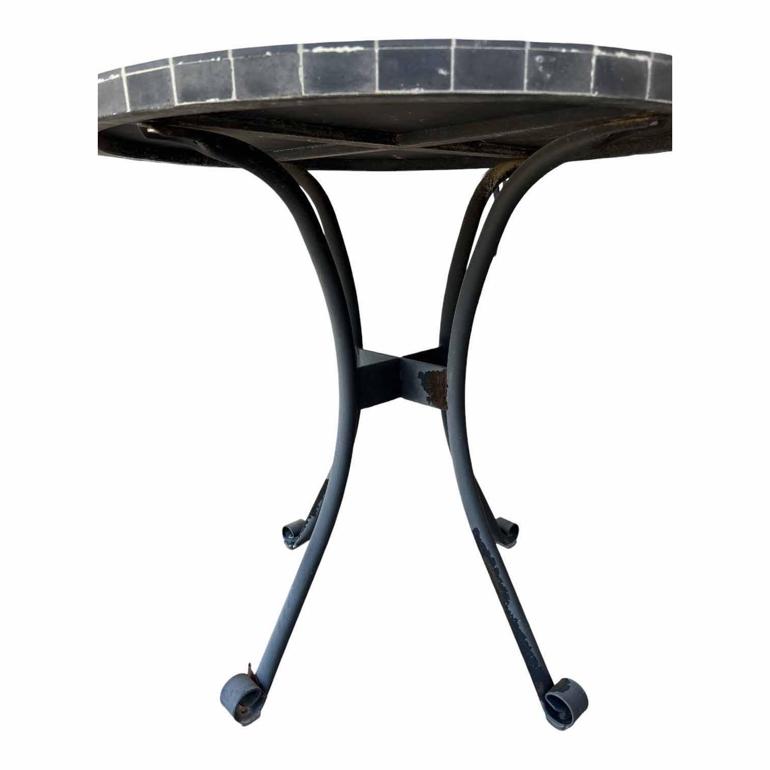 Photo 1 of MOSQIC PATIO TABLE W/METAL LEGS H29” D30”