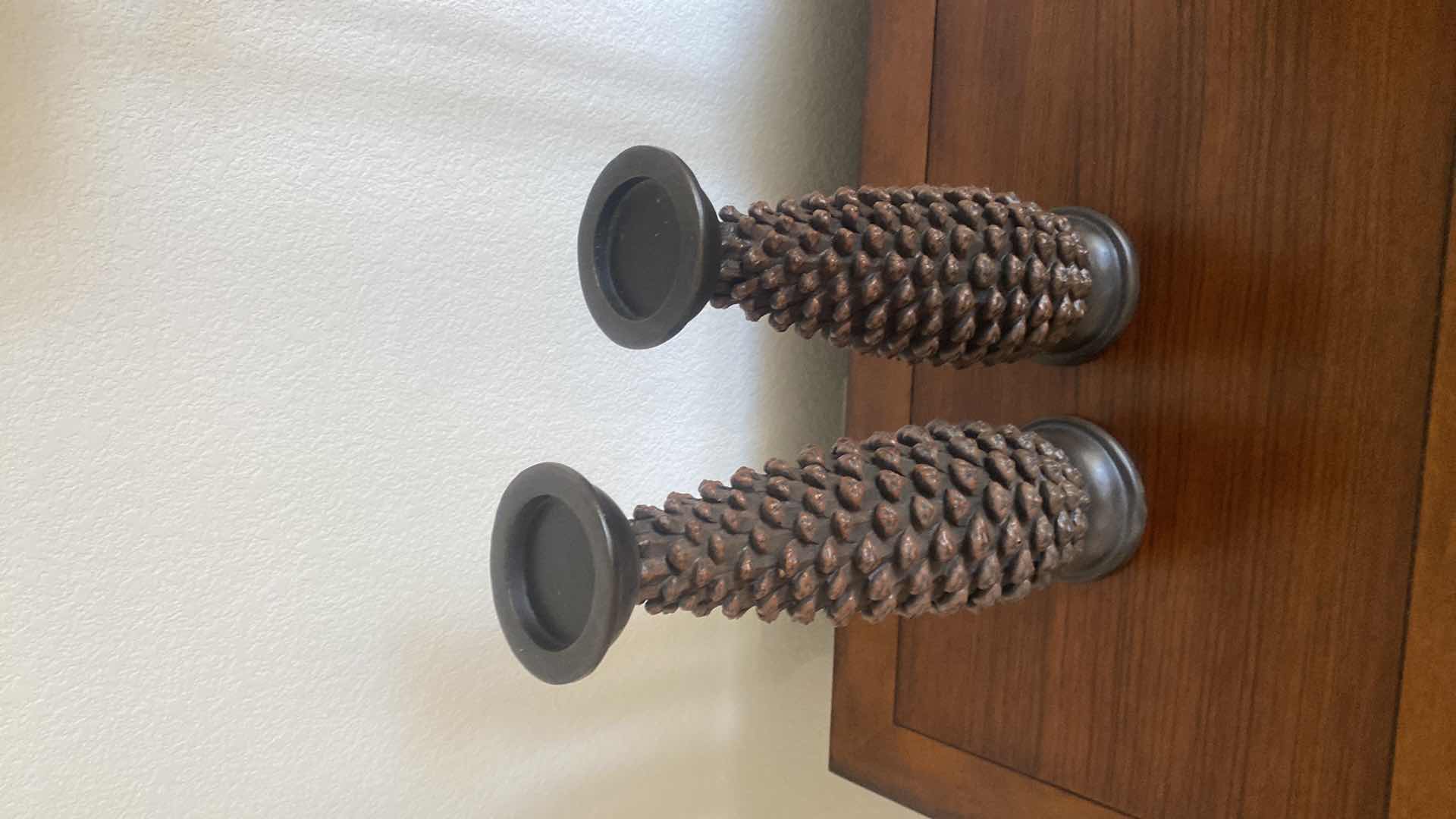 Photo 1 of RESIN CANDLE HOLDERS WITH PINEAPPLE DESIGN 15 1/2”