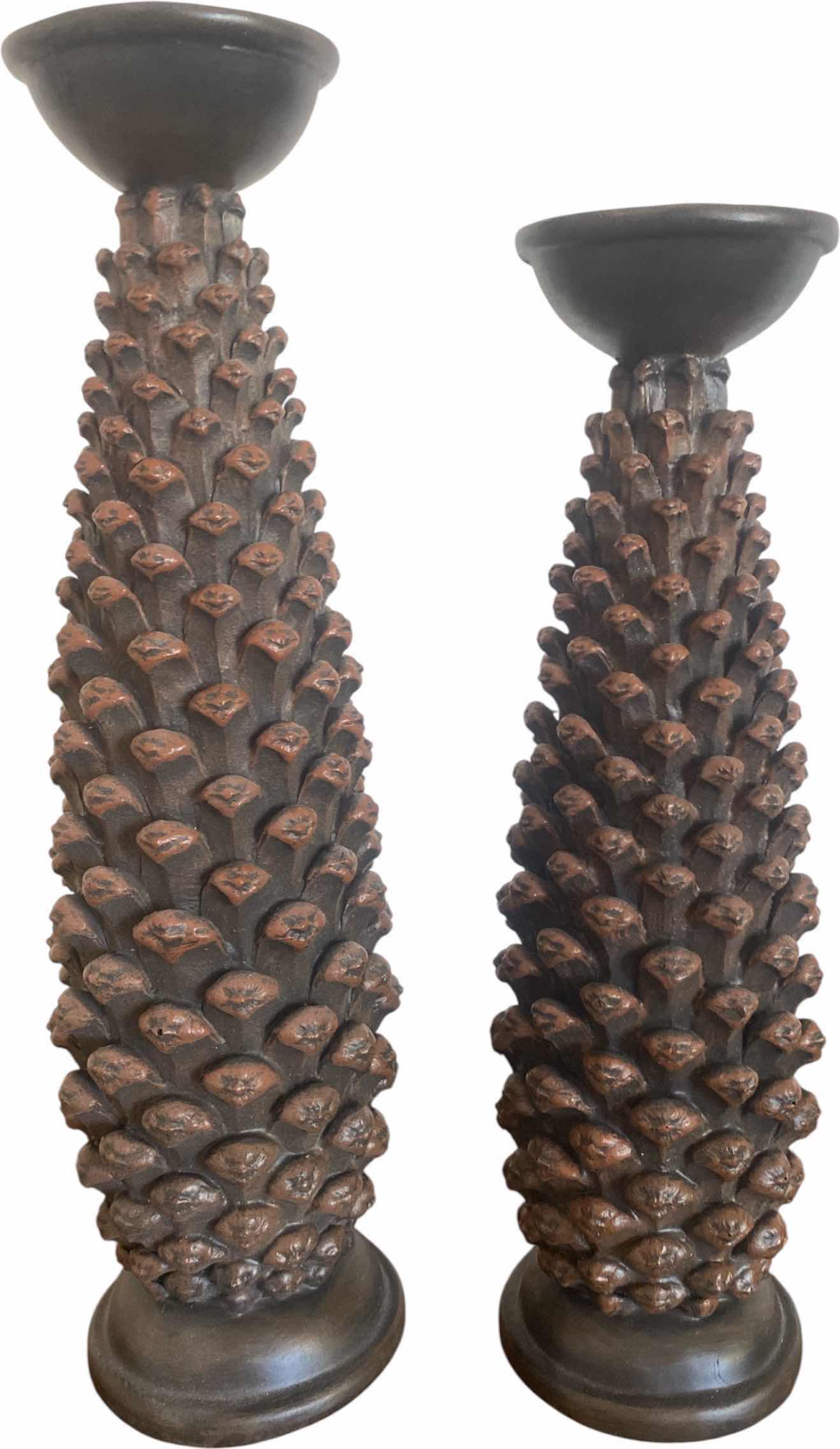 Photo 1 of RESIN CANDLE HOLDERS WITH PINEAPPLE DESIGN 15 1/2”