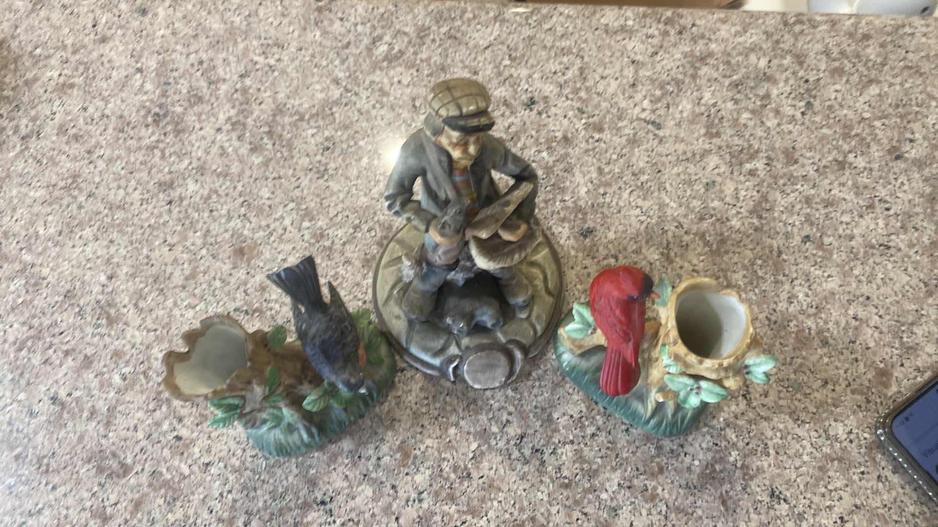 Photo 1 of 2 BIRDS & HOMCO FISHING MAN FIGURINE H 6 1/2”
