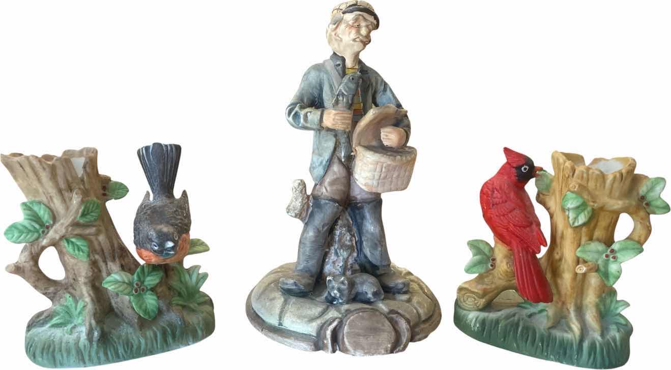 Photo 1 of 2 BIRDS & HOMCO FISHING MAN FIGURINE H 6 1/2”