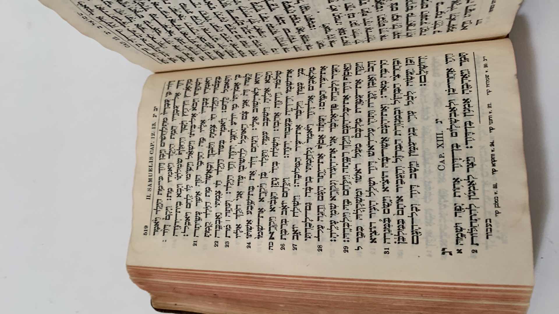 Photo 1 of VINTAGE HOLY BIBLE FEATURING COPPER PLATE OF MOSES IN HEBREW