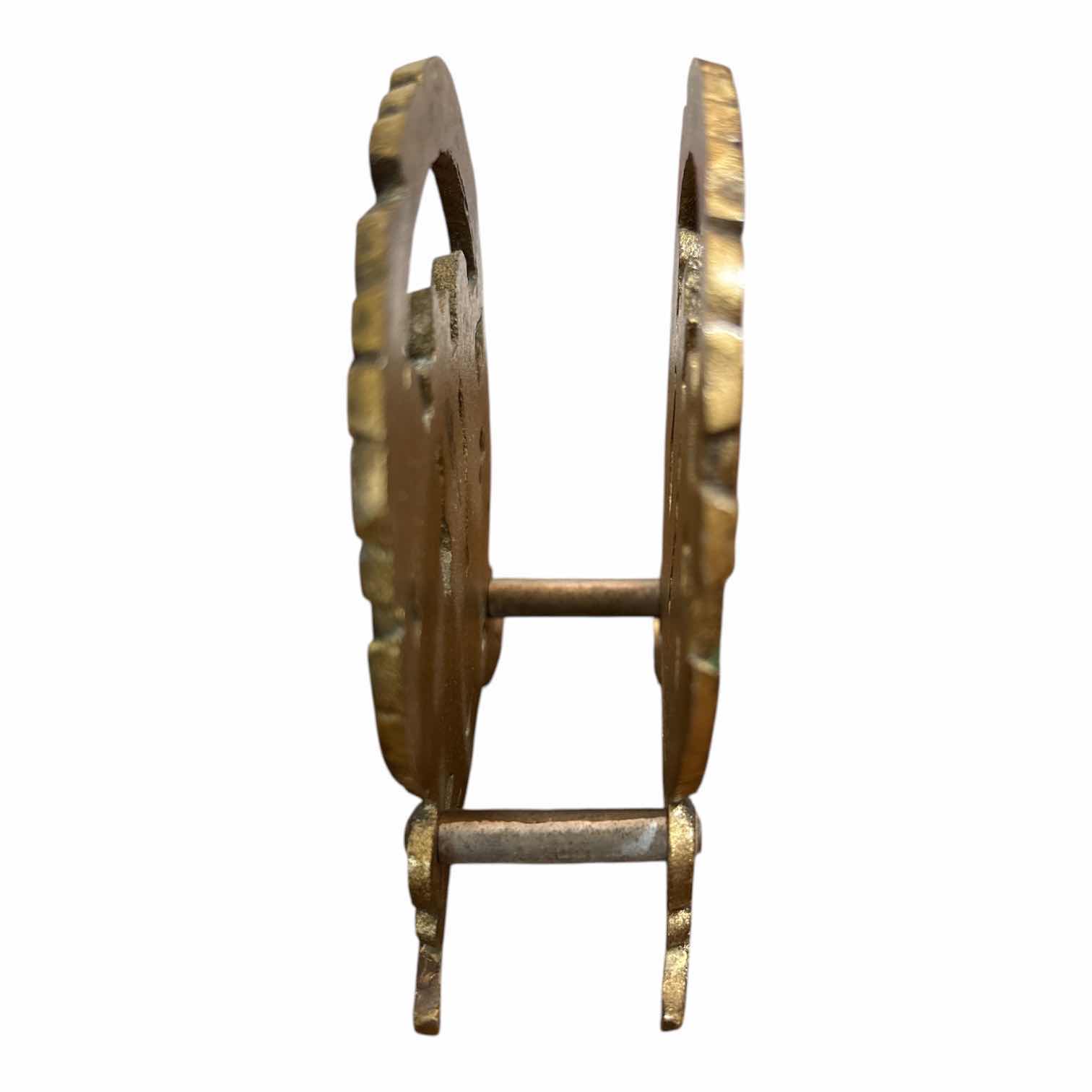 Photo 1 of VINTAGE PAINTED BRASS NAPKIN HOLDERS H3.5”