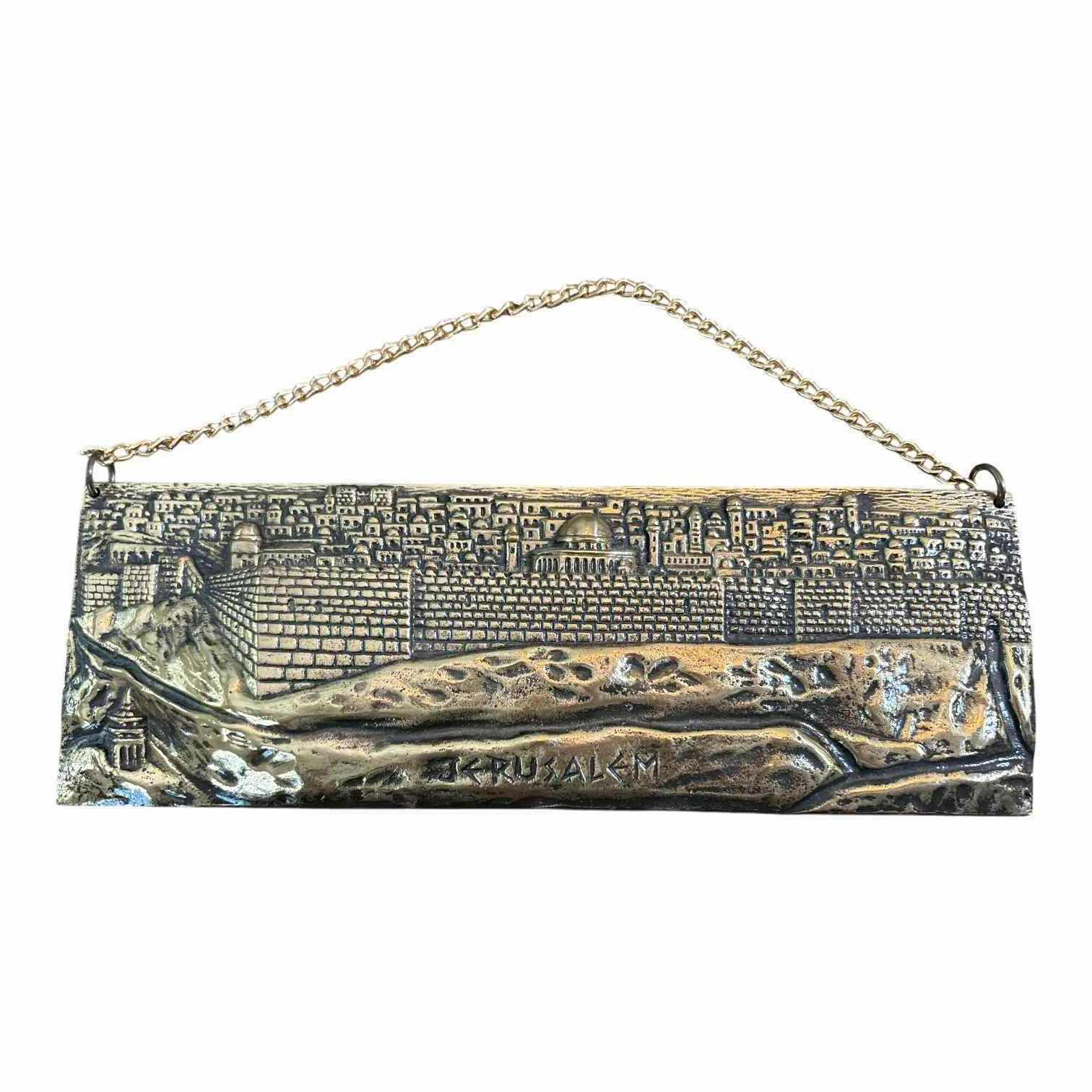 Photo 1 of BRASS JERUSALEM PLAQUE H3.5”