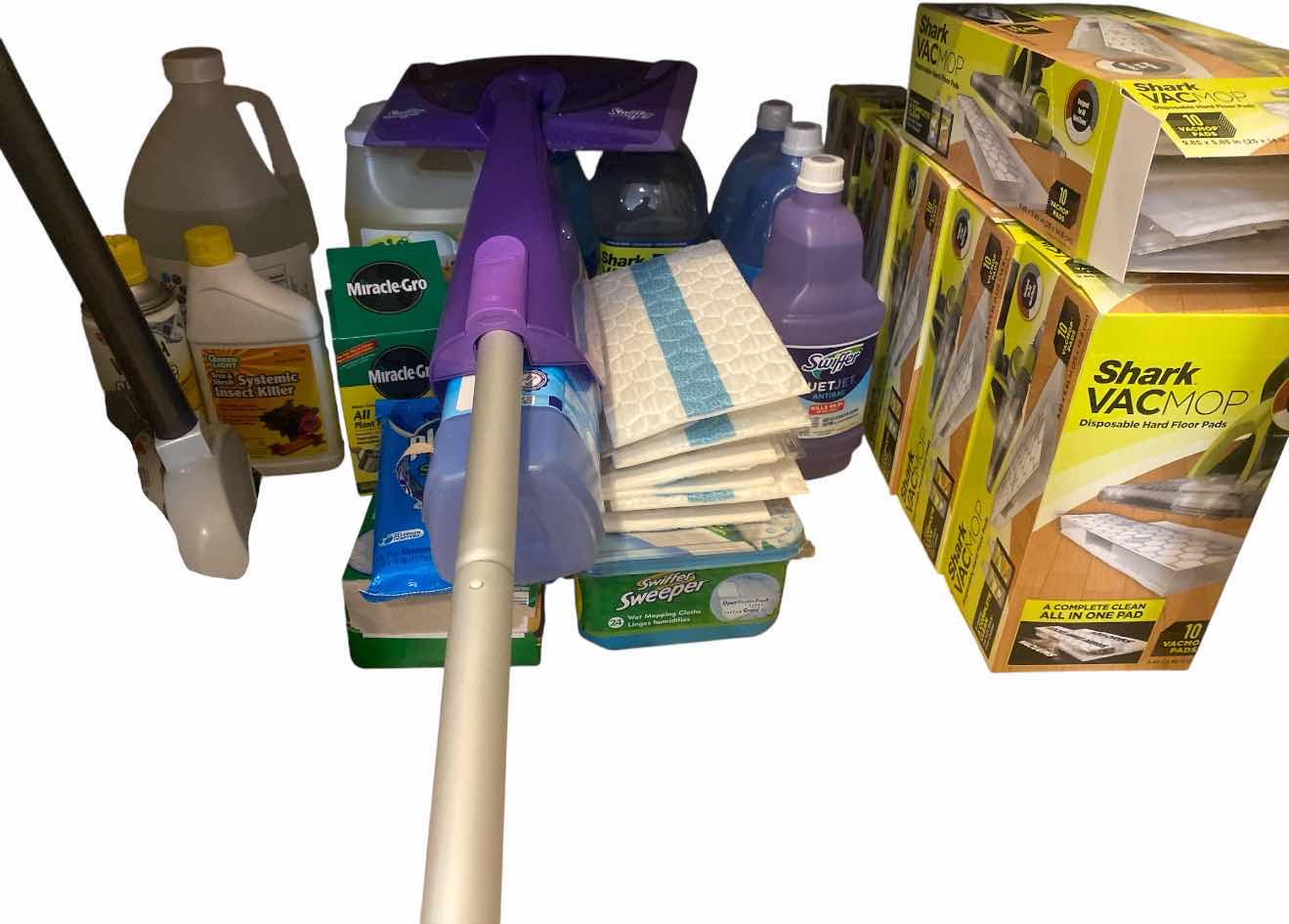 Photo 1 of SWIFFER & ASSORTED CLEANING SUPPLIES