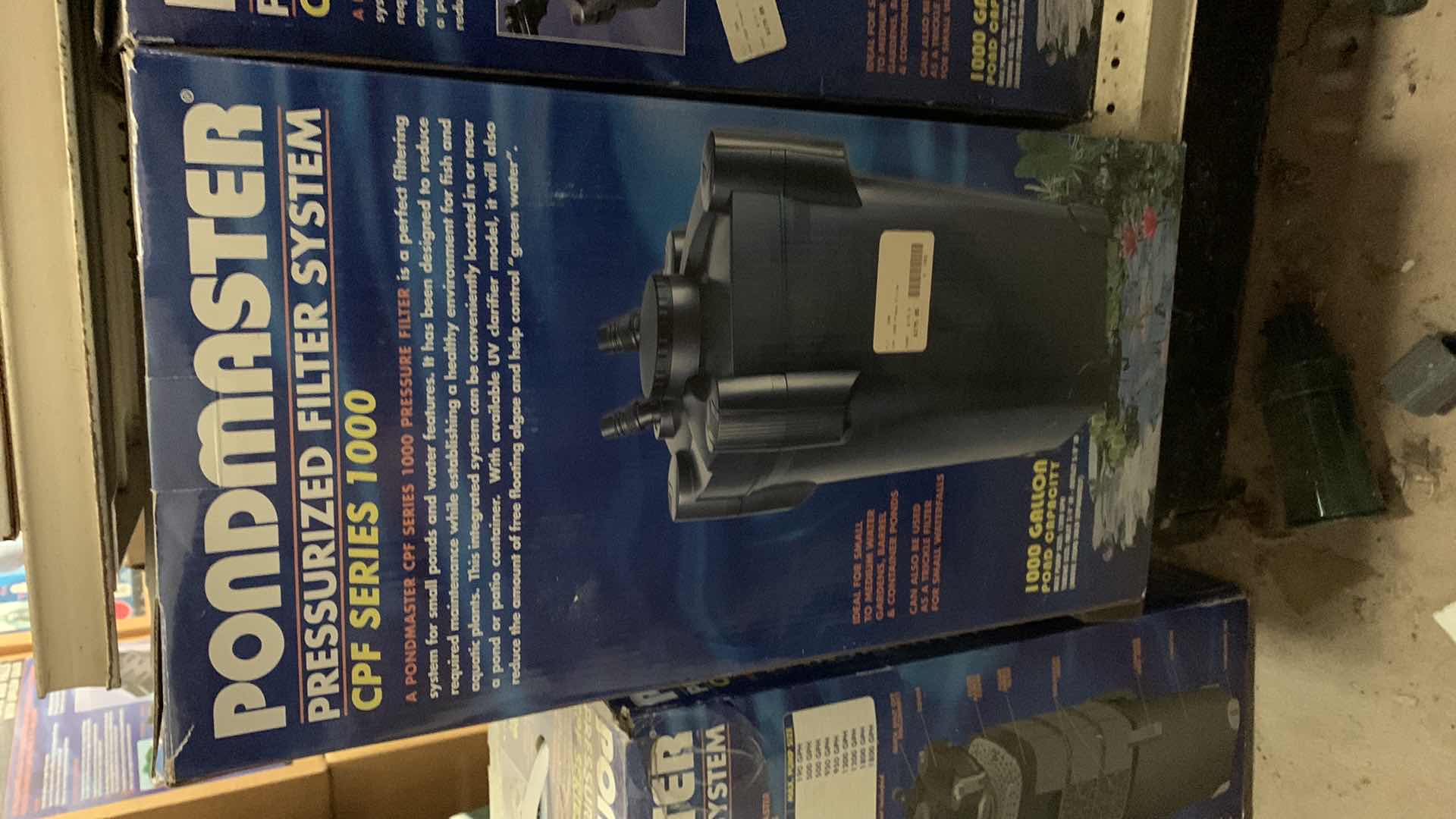 View 1 of $176 PONDMASTER PRESSURIZED FILTER SYSTEM CPF SERIES 1000, 1000 GALLON POND CAPACITY