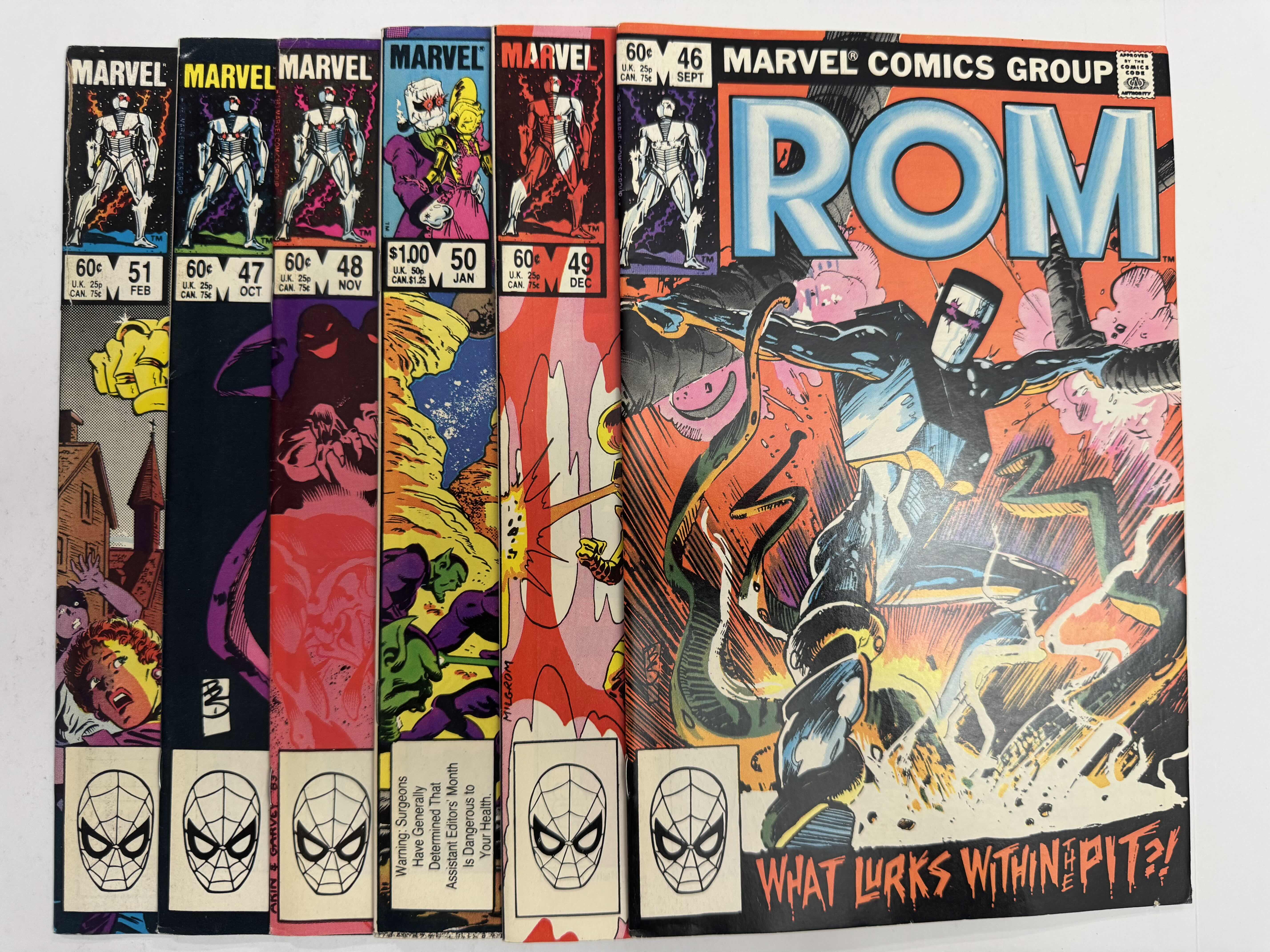 Photo 1 of 6- VINTAGE MARVEL ROM COMIC BOOKS