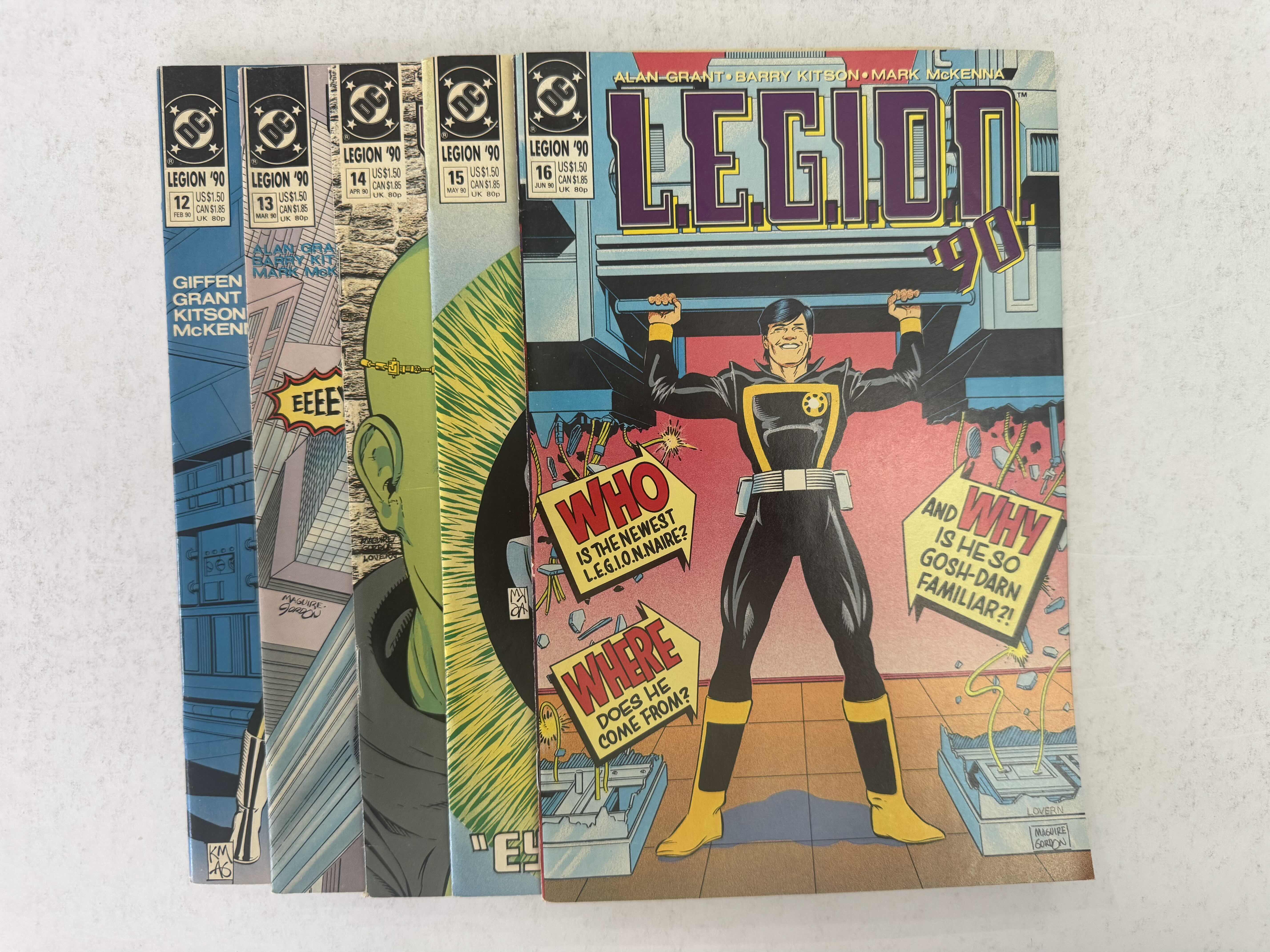 Photo 1 of 9- VINTAGE DC LEGION ‘90 COMIC BOOKS, ISSUES 12-20