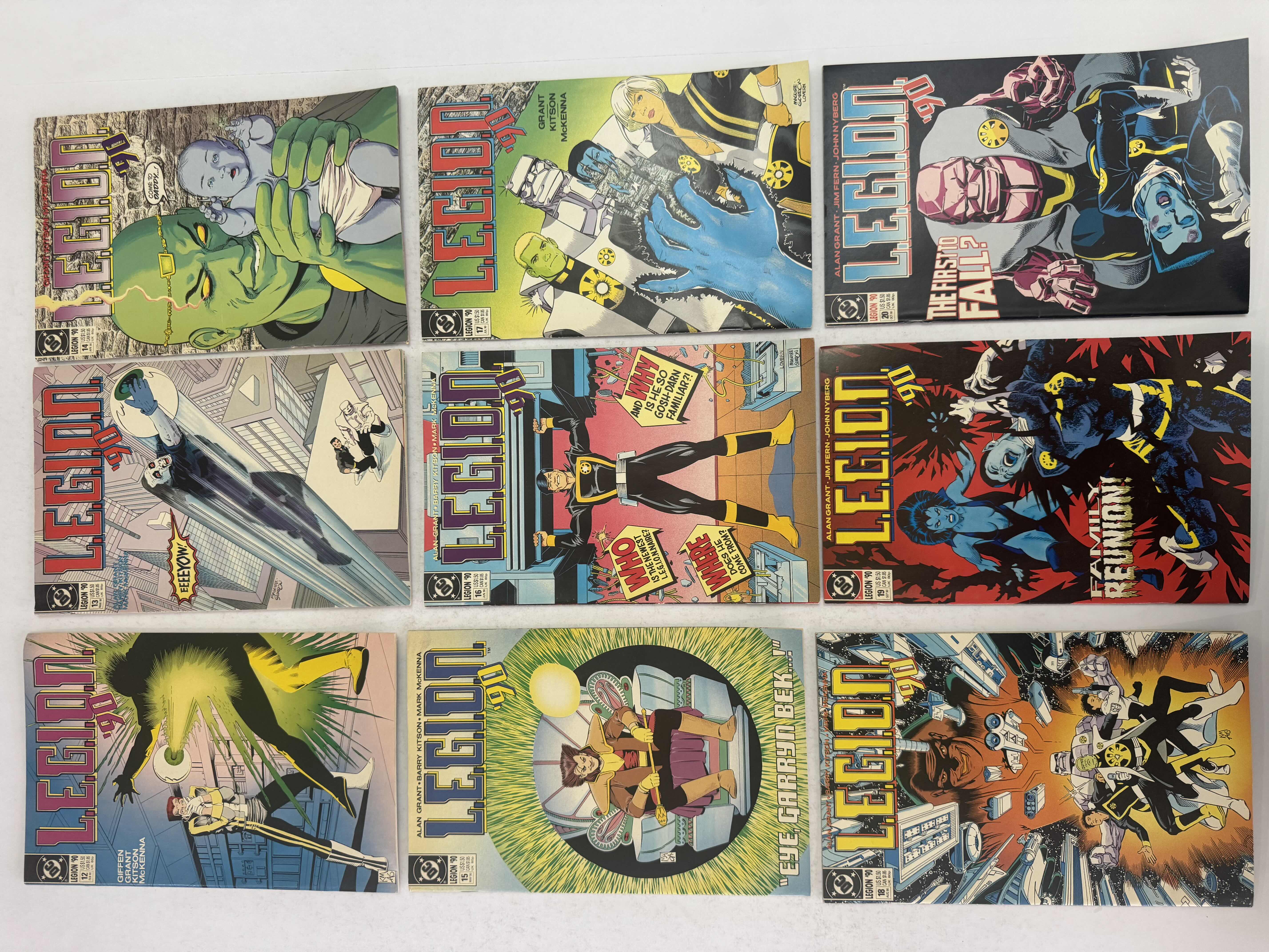 Photo 1 of 9- VINTAGE DC LEGION ‘90 COMIC BOOKS, ISSUES 12-20