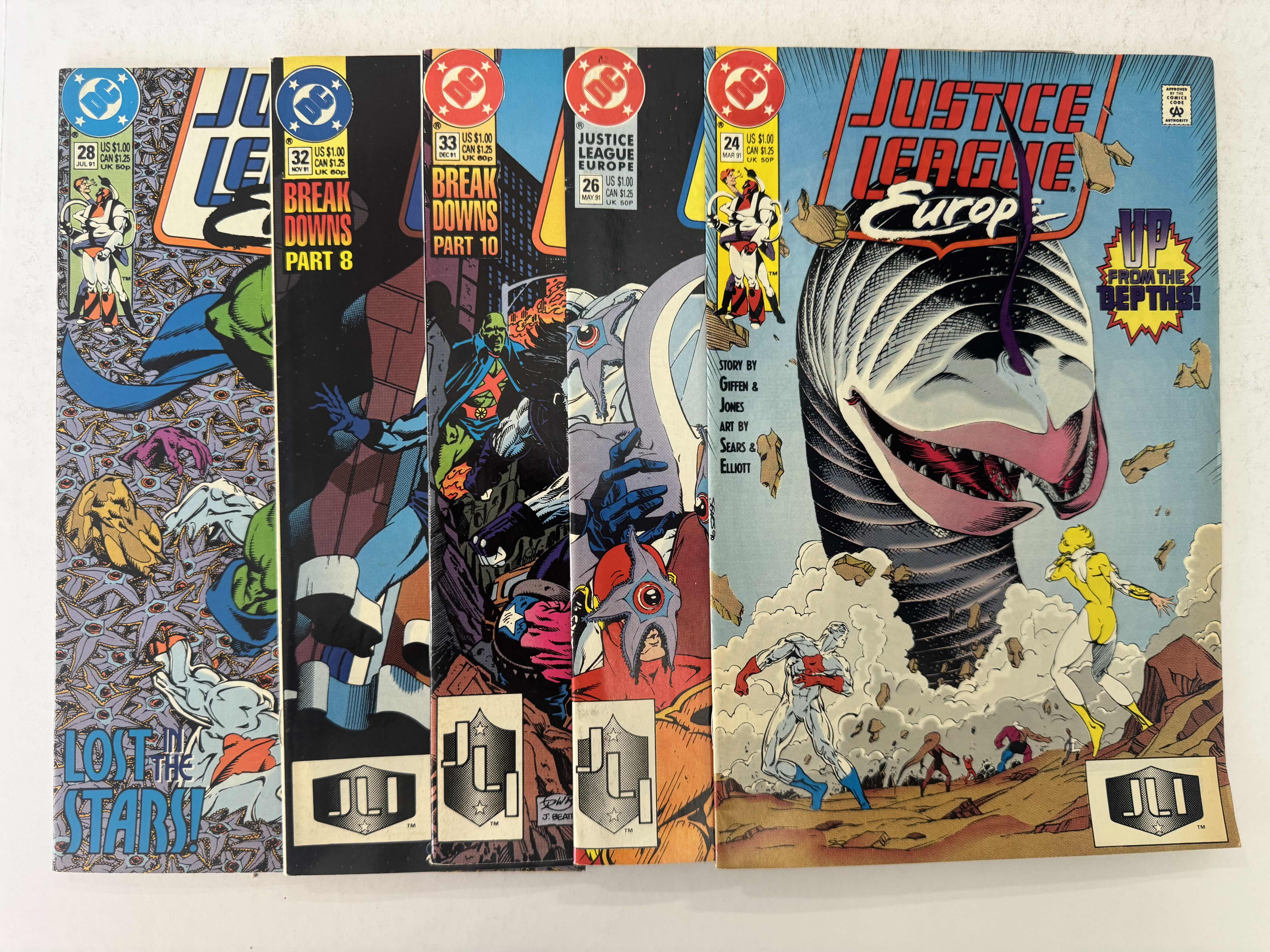 Photo 1 of 9- VINTAGE JUSTICE LEAGUE EUROPE COMIC BOOKS