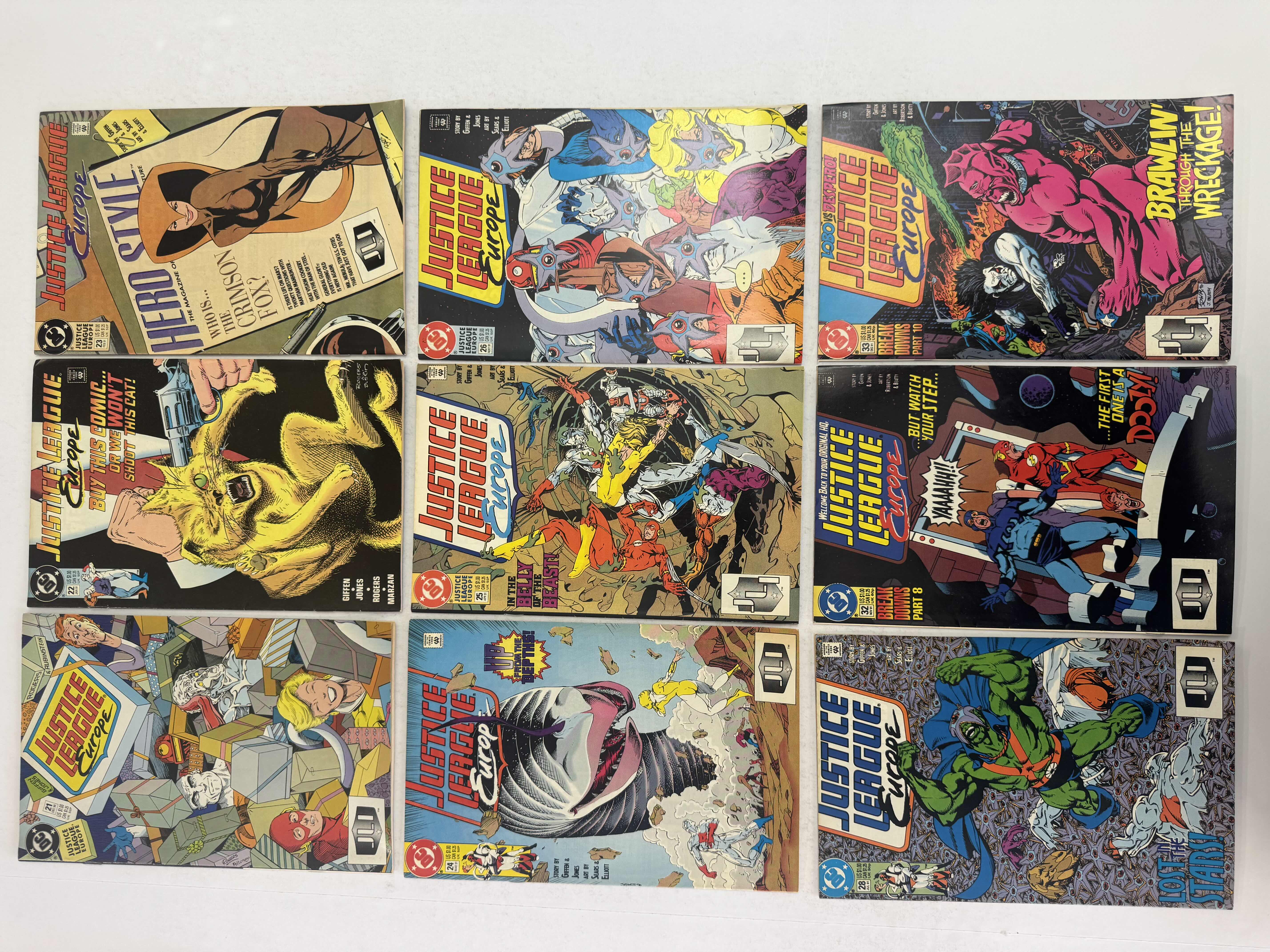 Photo 1 of 9- VINTAGE JUSTICE LEAGUE EUROPE COMIC BOOKS