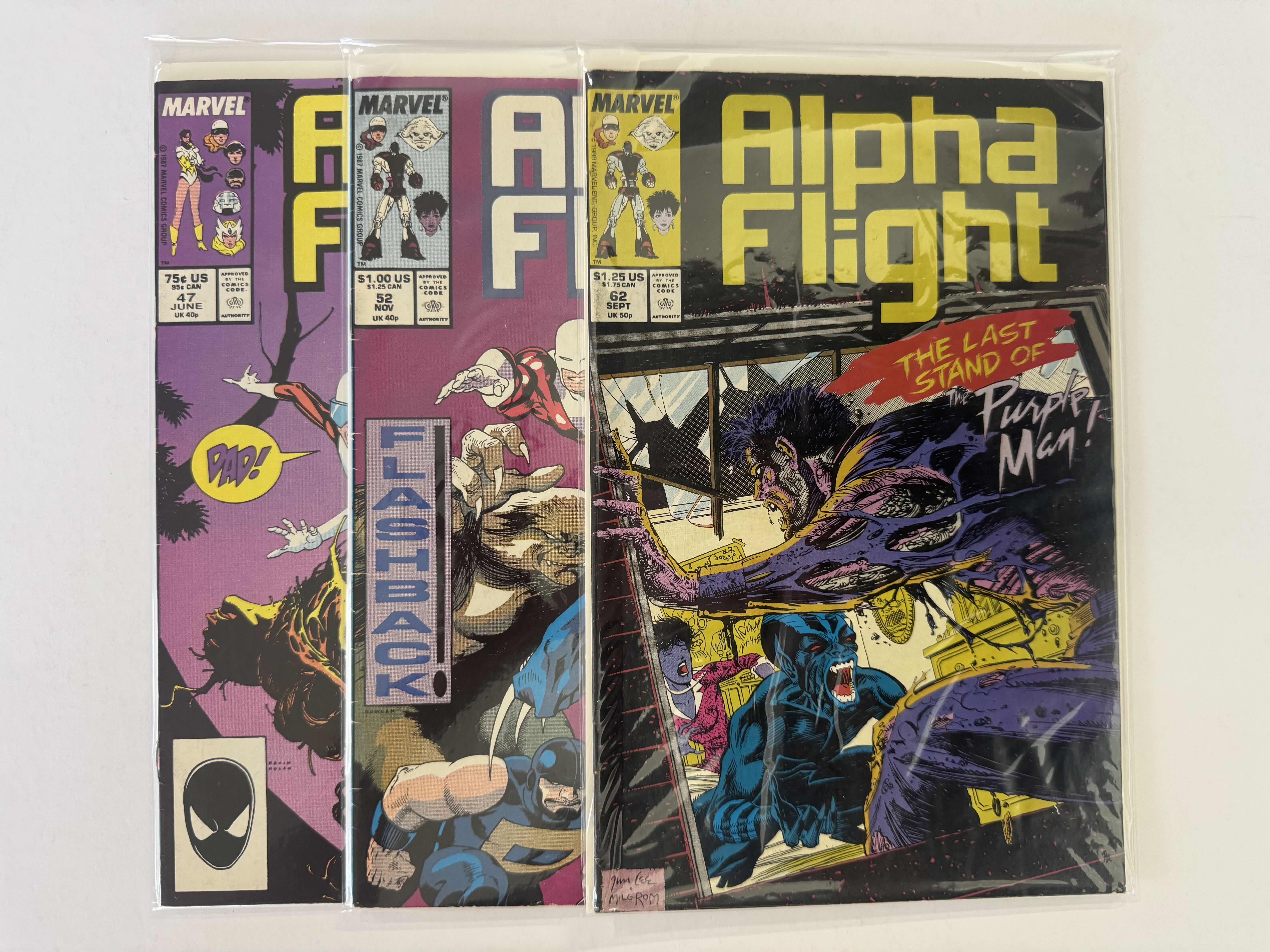 Photo 1 of 6- VINTAGE MARVEL ALPHA FLIGHT COMIC BOOKS